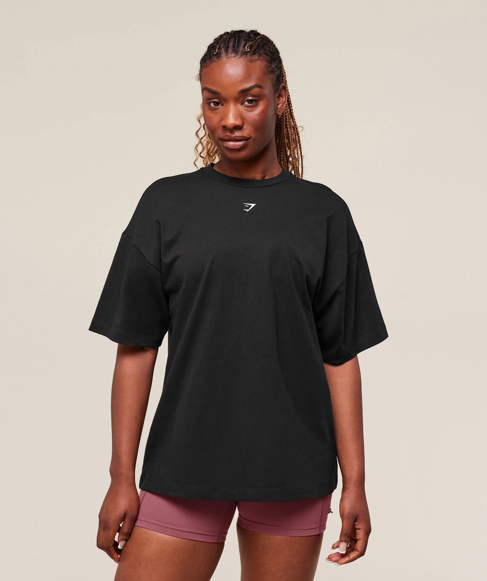 Gymshark Forged By Iron Graphic Oversized T-Shirt - Black