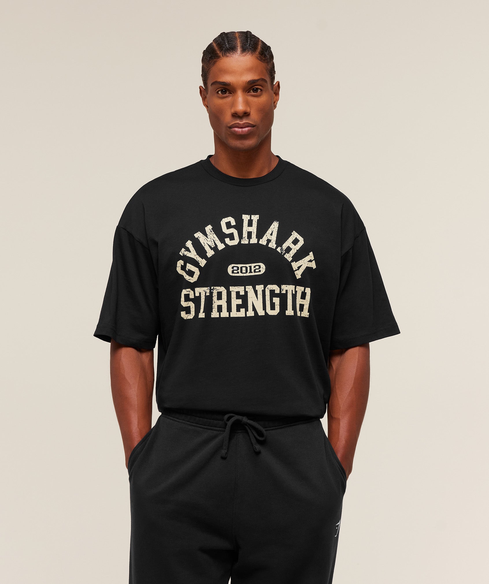 Gymshark 2012 Strength T-Shirt - Black