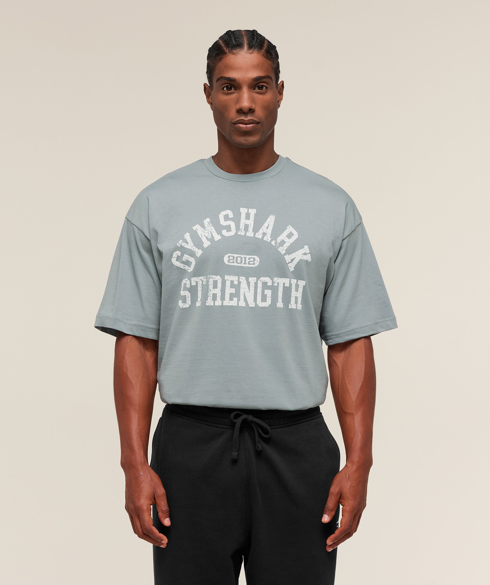 Gymshark 2012 Strength T-Shirt - Denim Grey