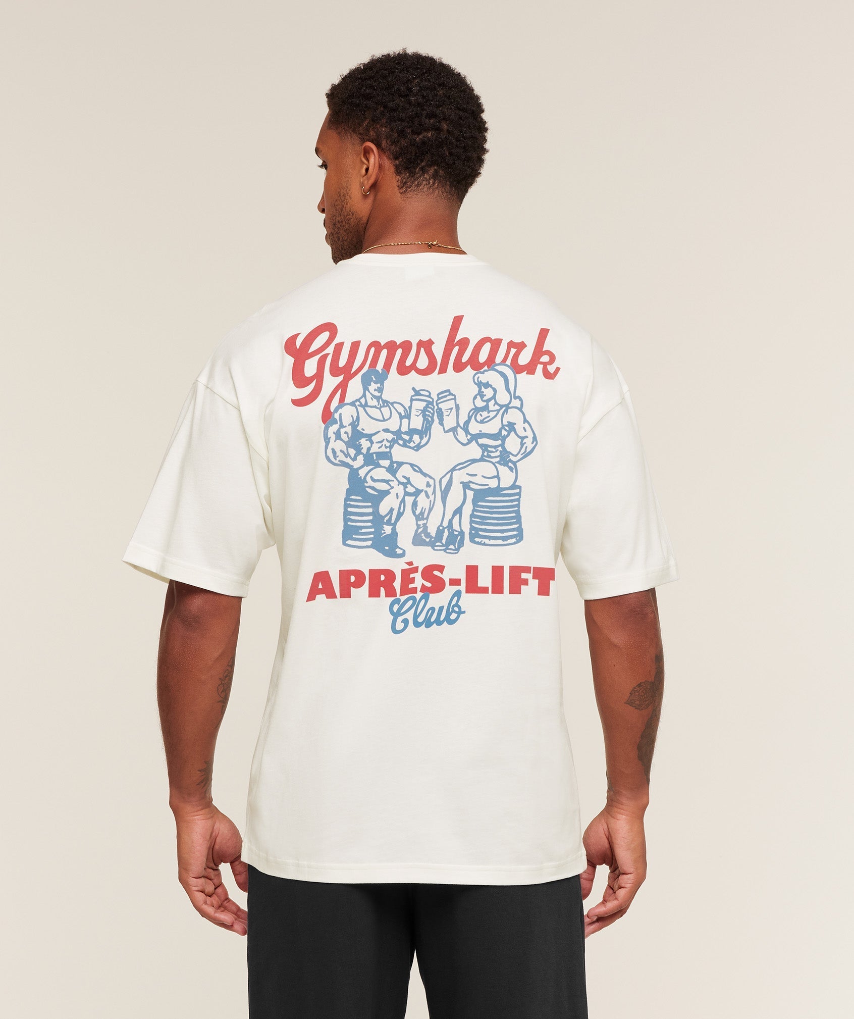 Gymshark Après-Lift Club T-Shirt - Soft White
