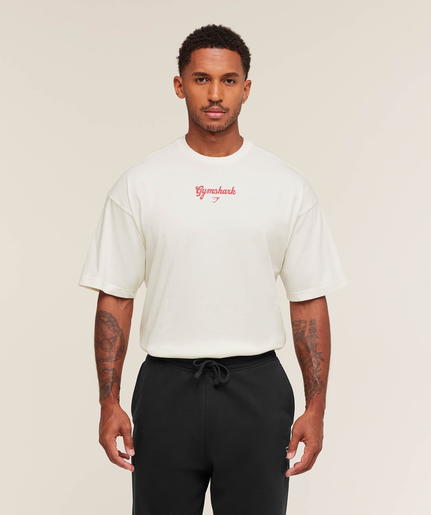 Gymshark Après-Lift Club T-Shirt - Soft White