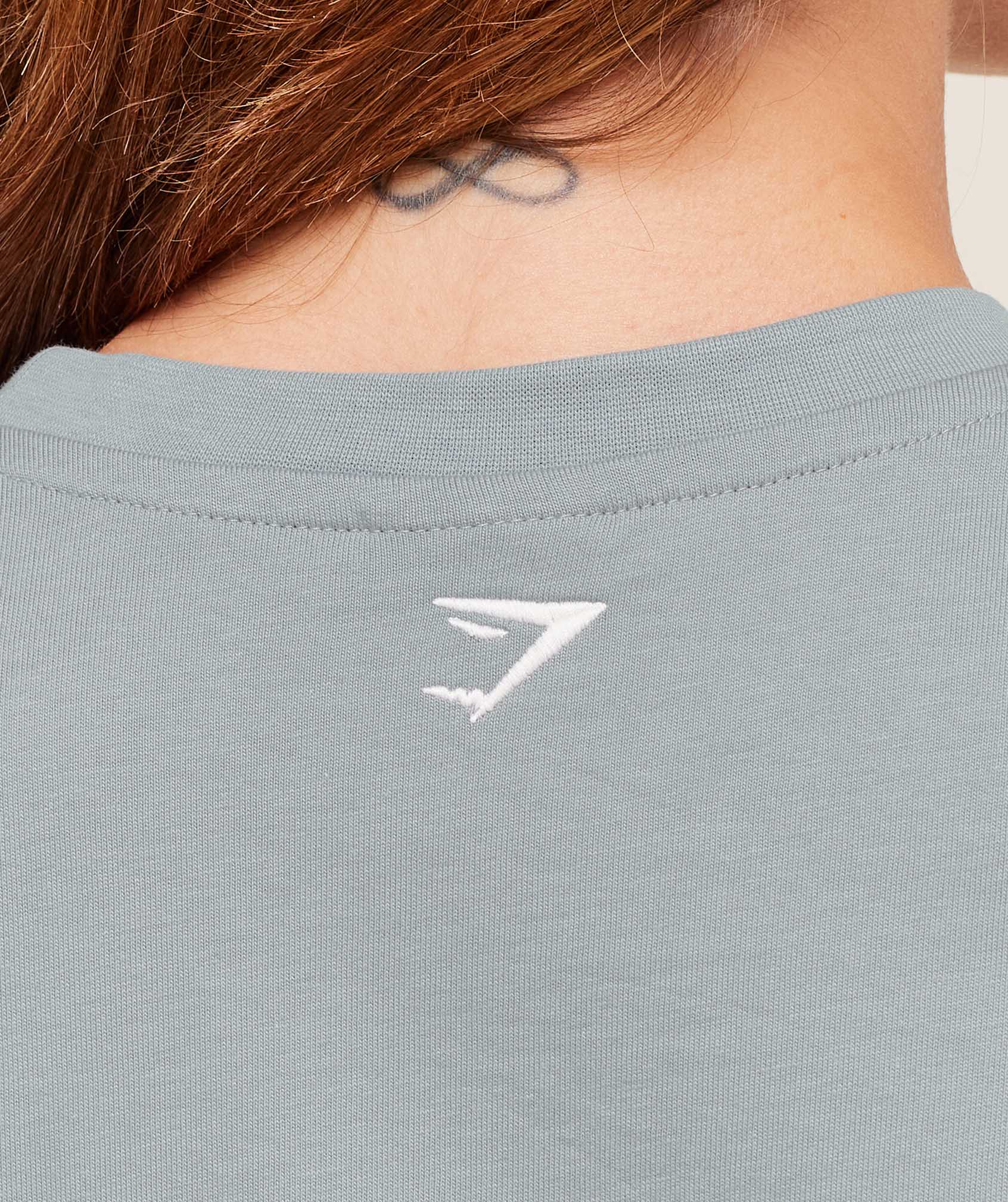 Gymshark Athletic Department Oversized Graphic T-Shirt - Denim Grey