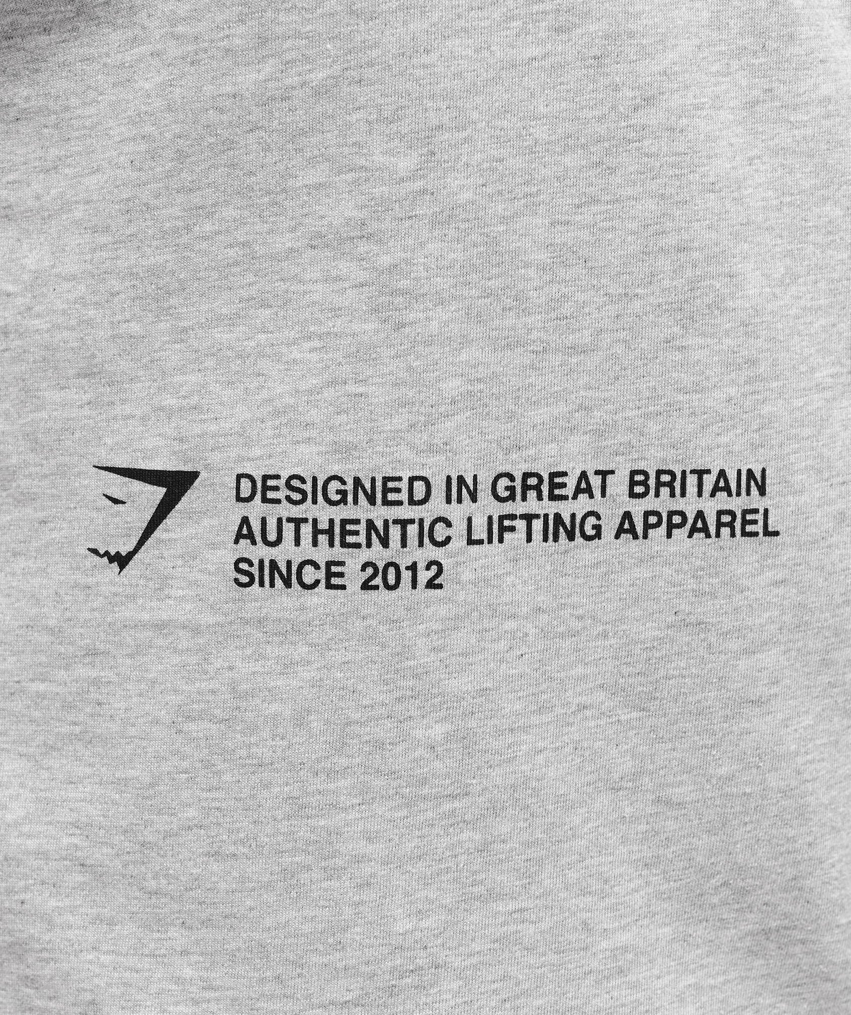 Gymshark Authentic Lifting Apparel T-Shirt - Light Grey Core Marl