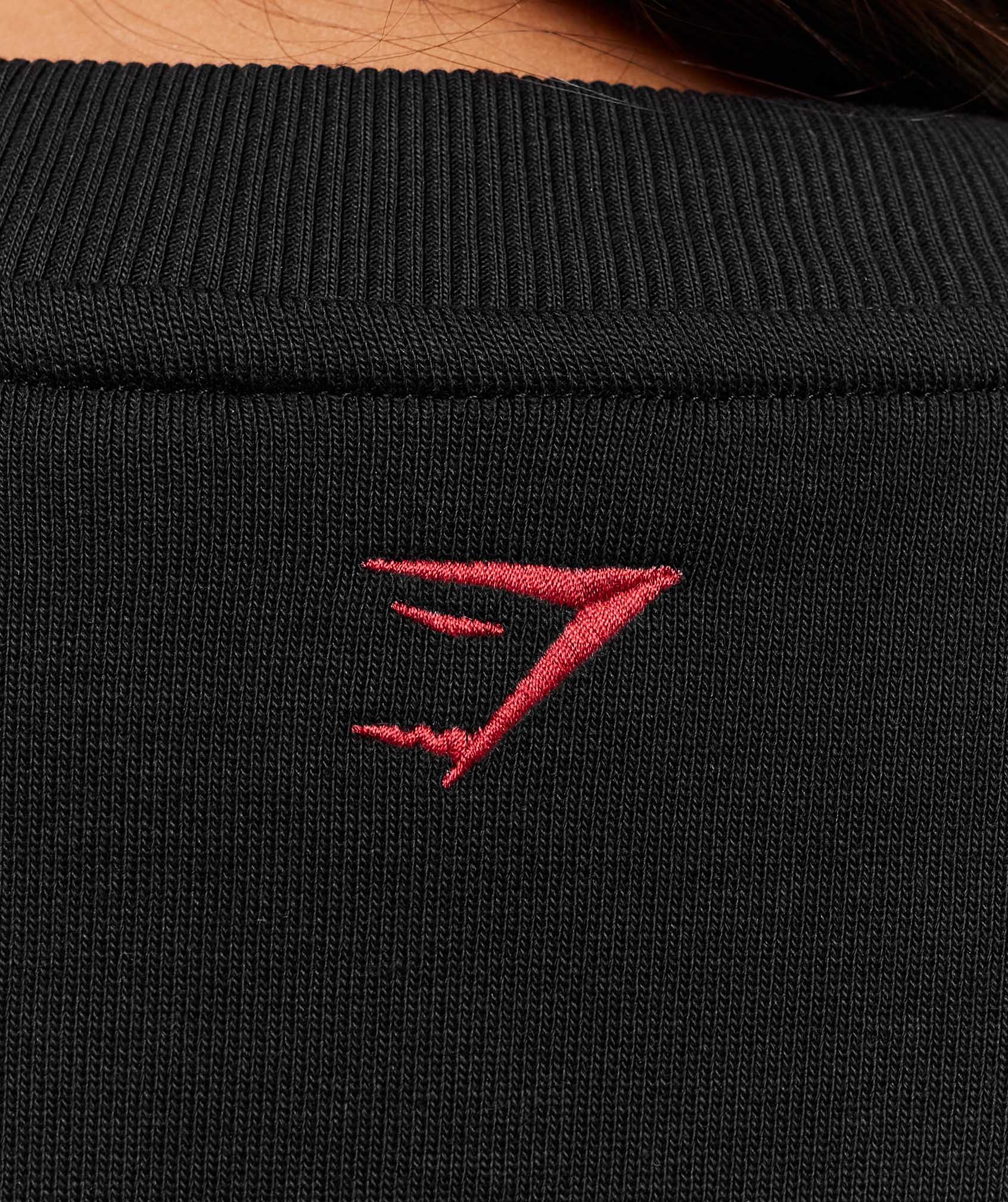 Gymshark Collegiate Graphic Crew Neck Pullover - Black