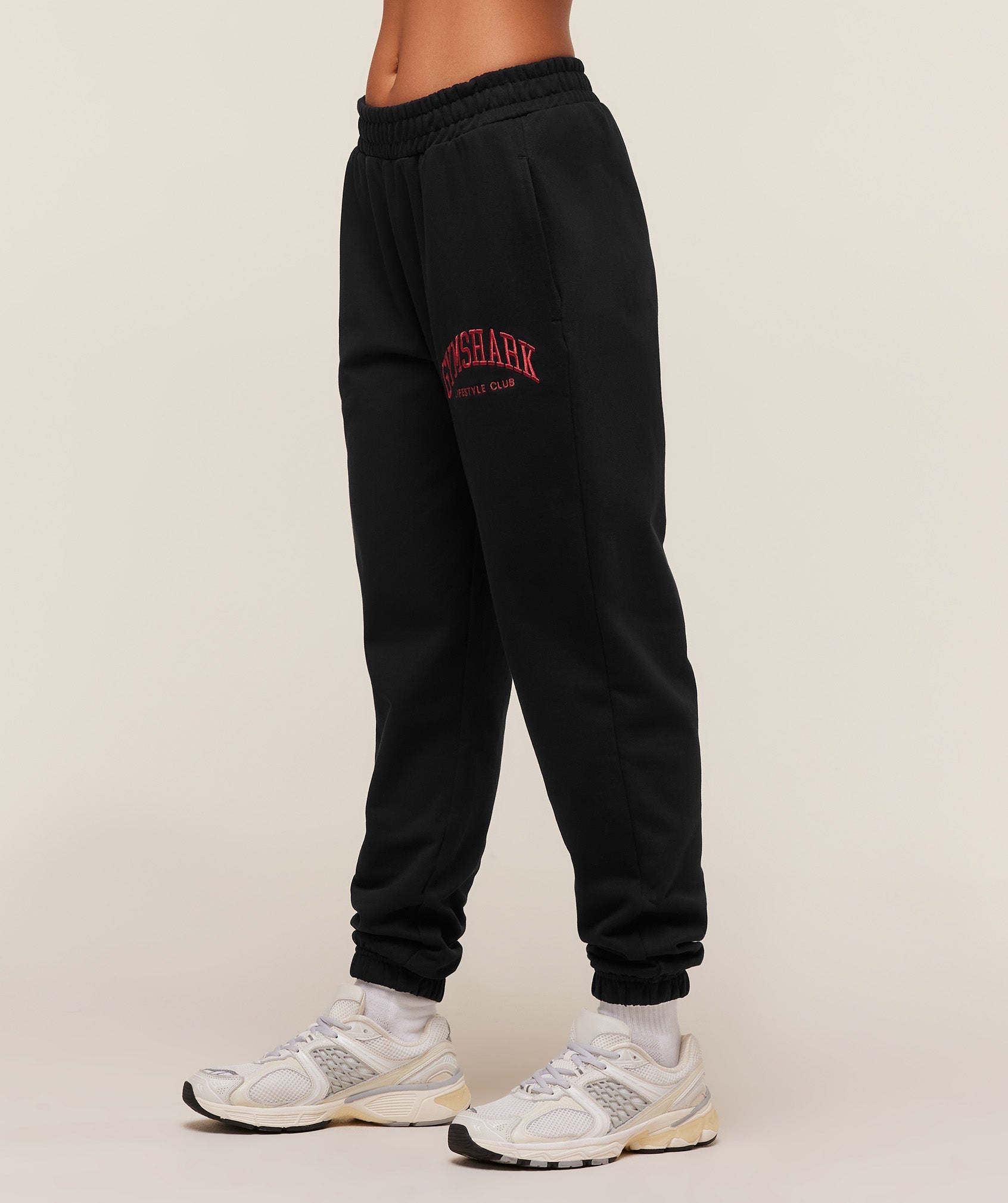 Gymshark Collegiate Graphic Joggers - Black