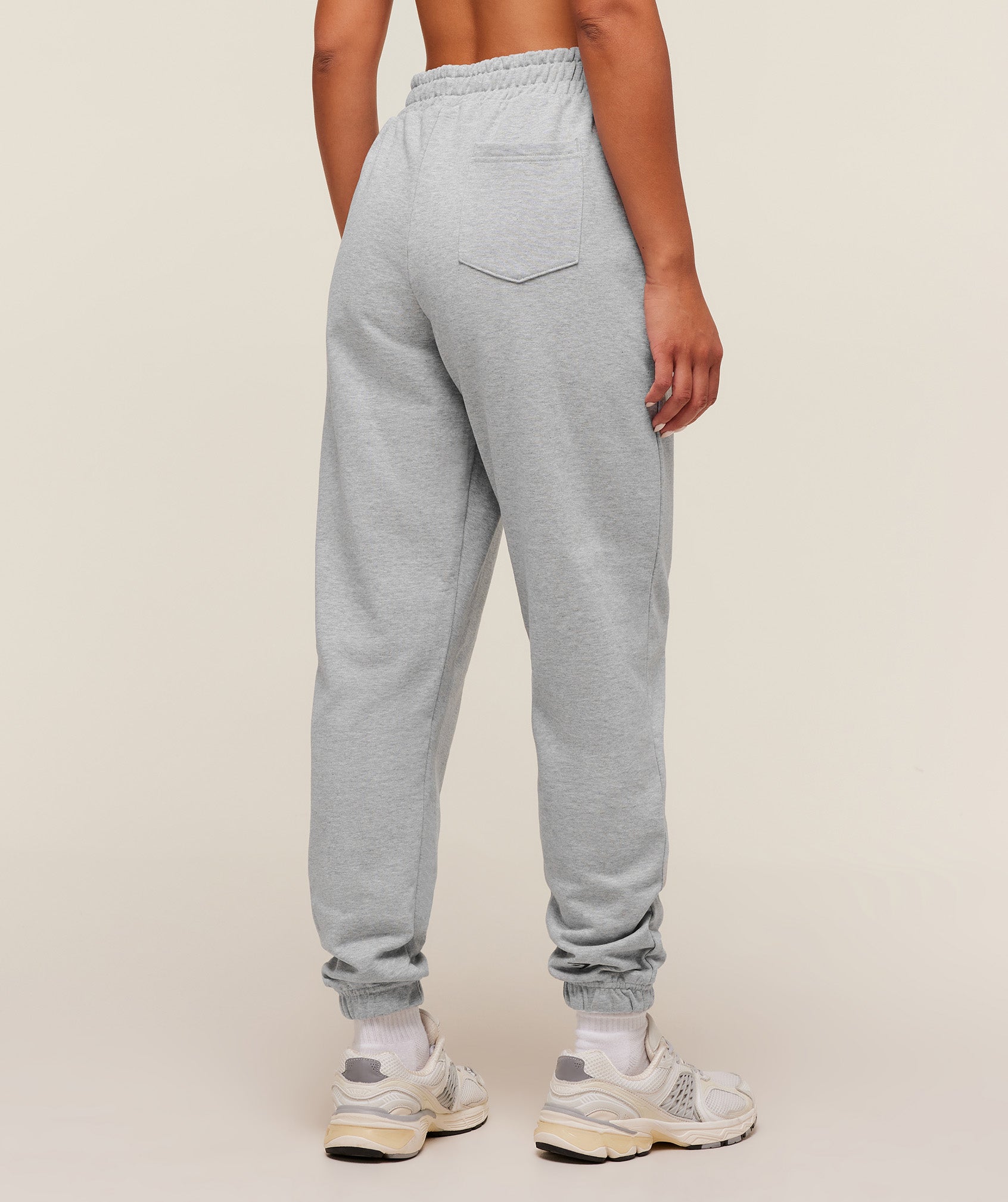 Gymshark Collegiate Graphic Joggers - Light Grey Core Marl