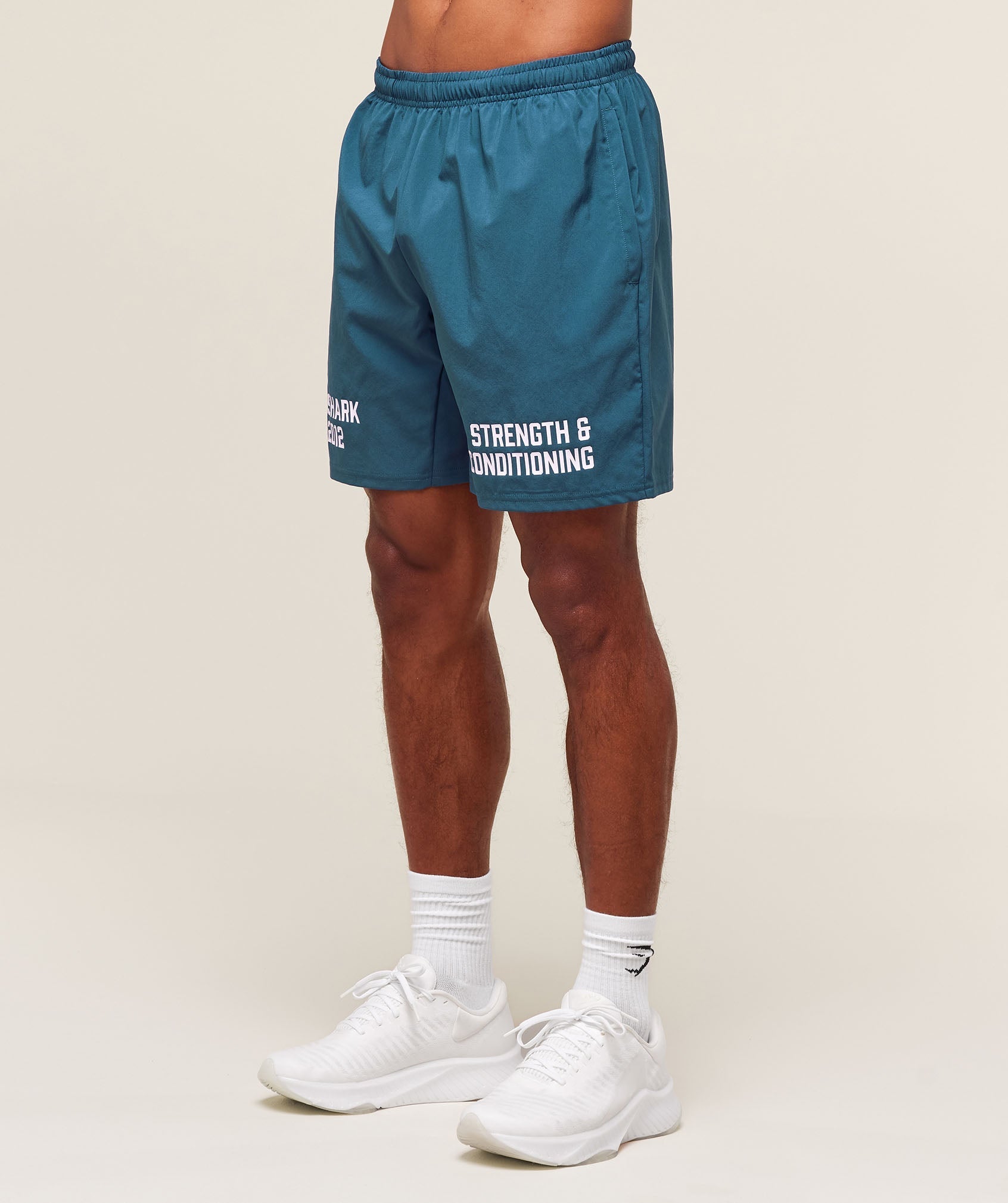 Gymshark S&C Graphic 7" Shorts - Success Blue