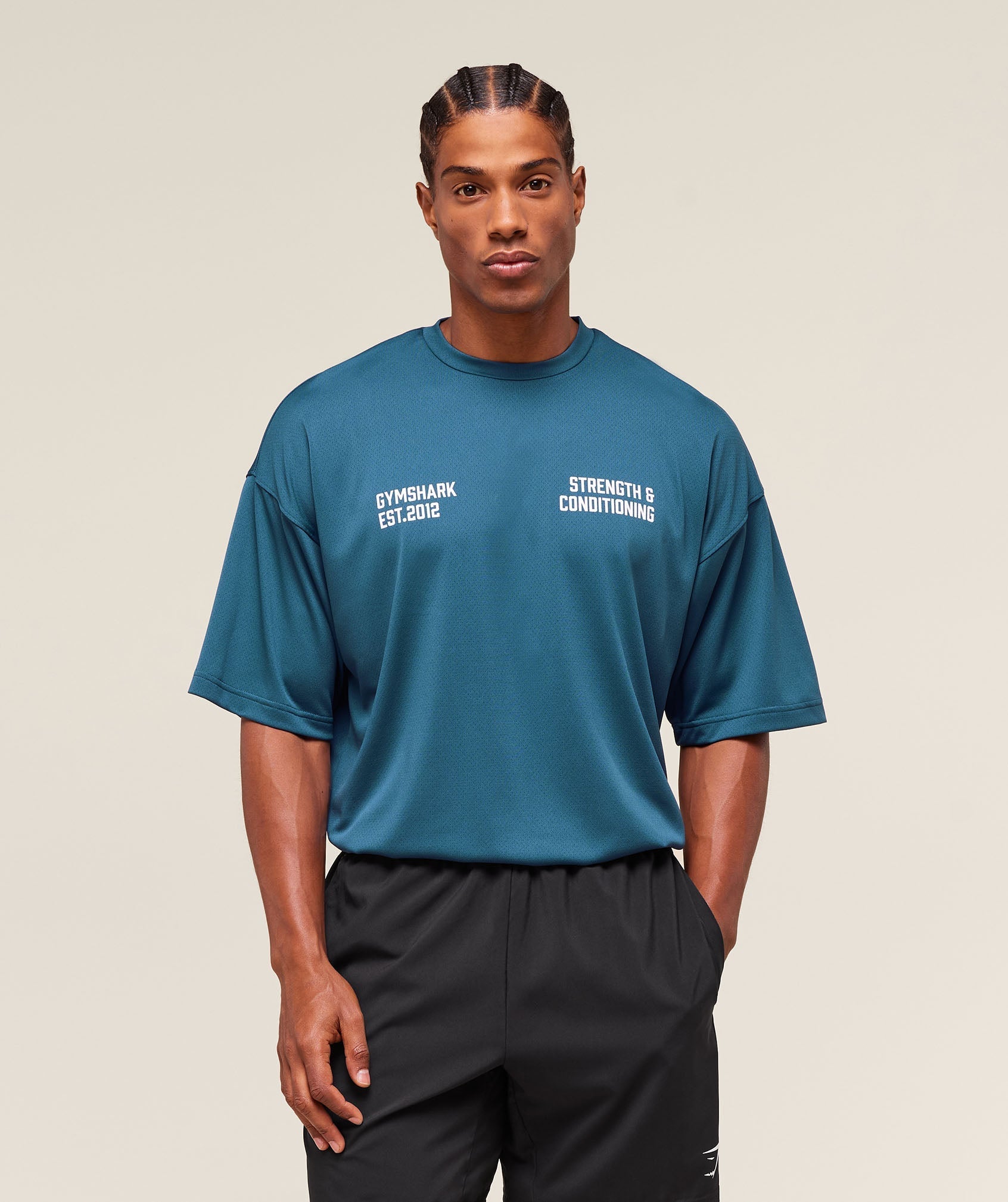 Gymshark S&C Graphic T-Shirt - Success Blue