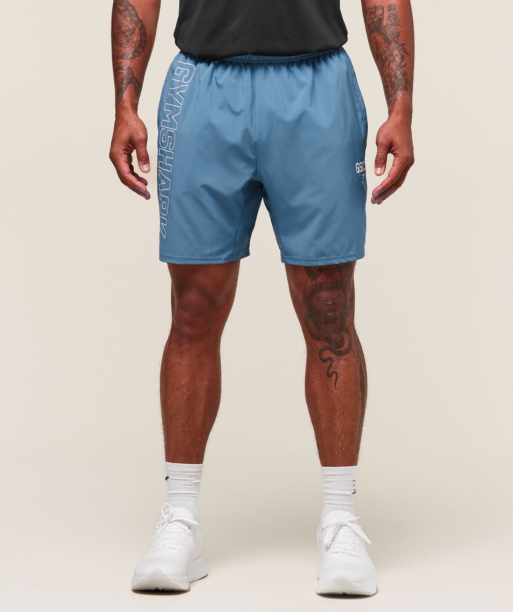 Gymshark Hybrid Athlete 7" Shorts - Classic Blue