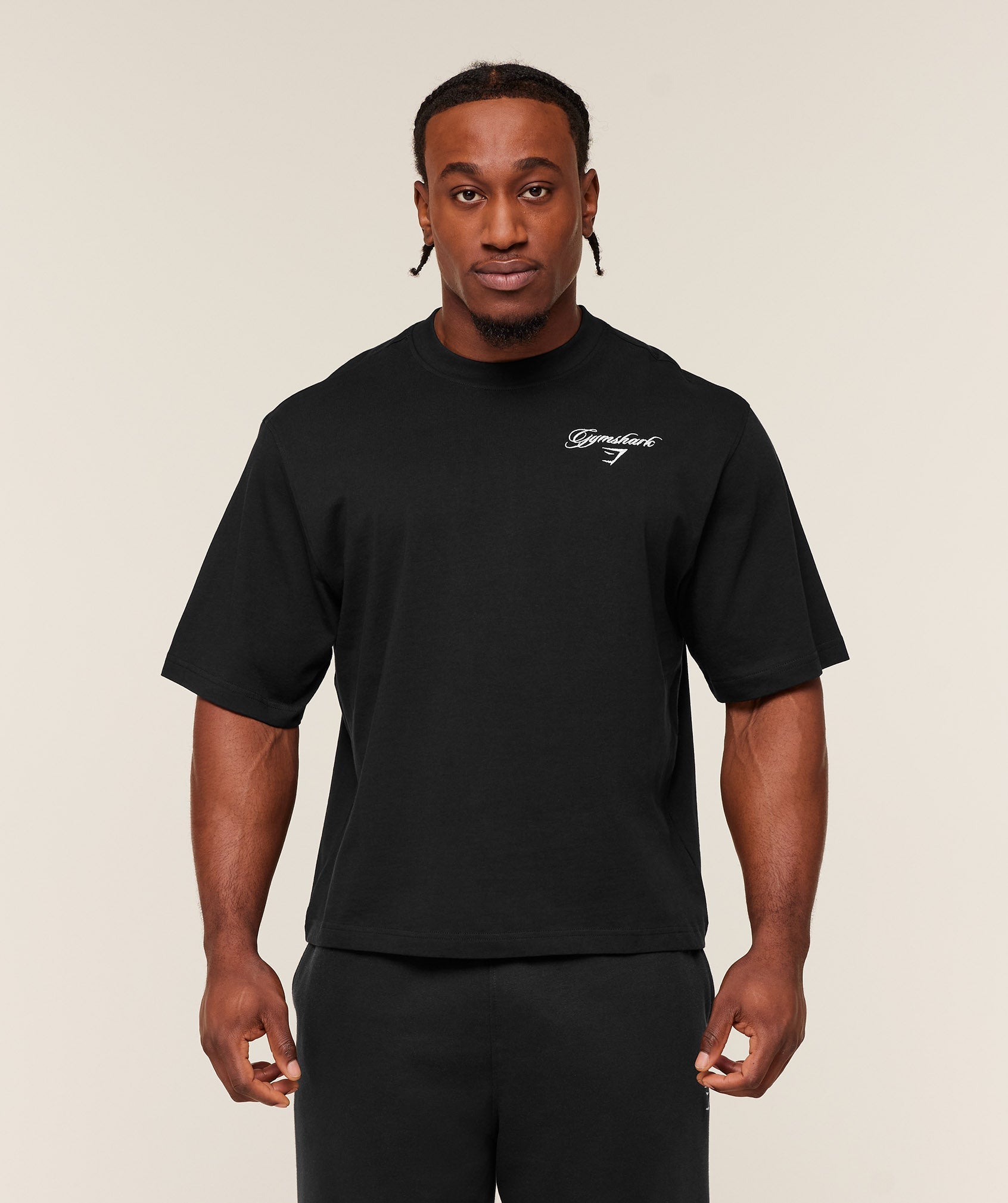 Gymshark Eagle Script Graphic T-Shirt - GS Black