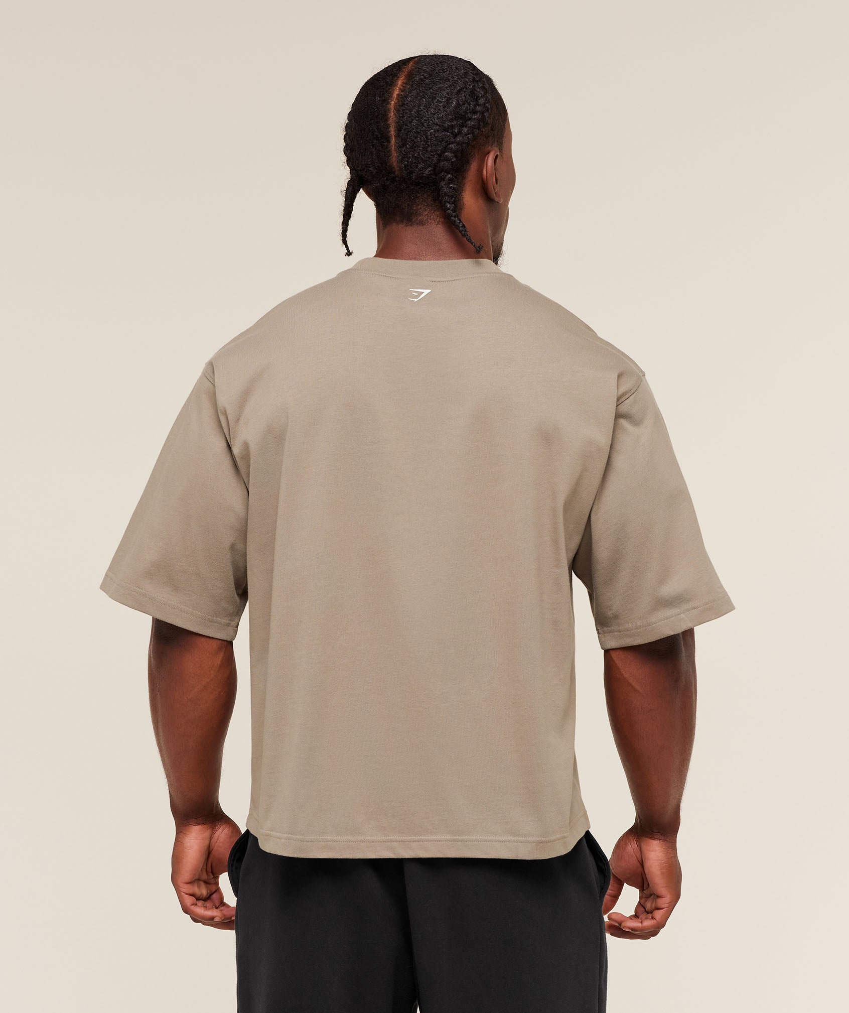 Gymshark Embossed Boxy T-Shirt - Lifestyle Brown