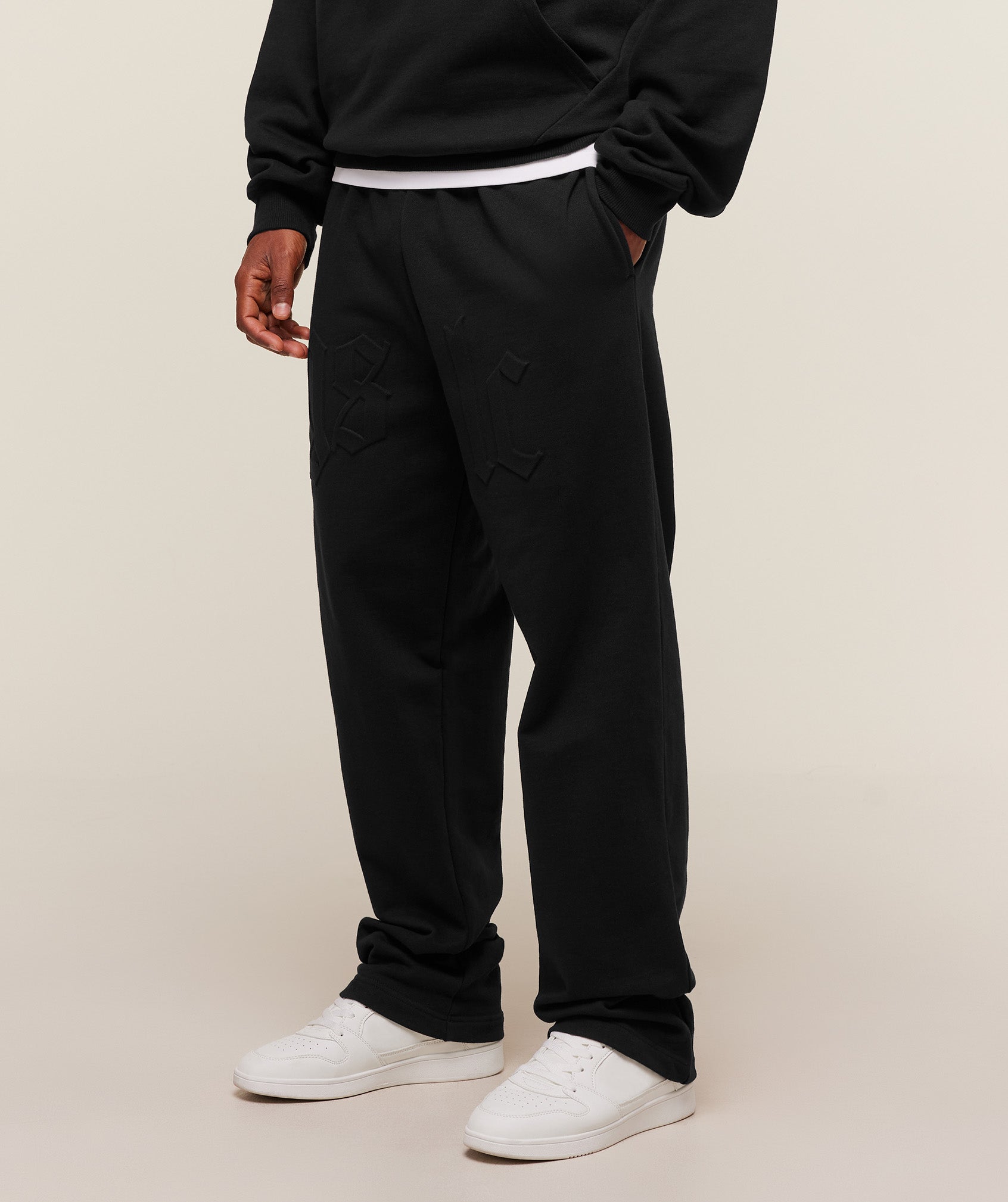 Gymshark Embossed Straight Leg Jogger - Black