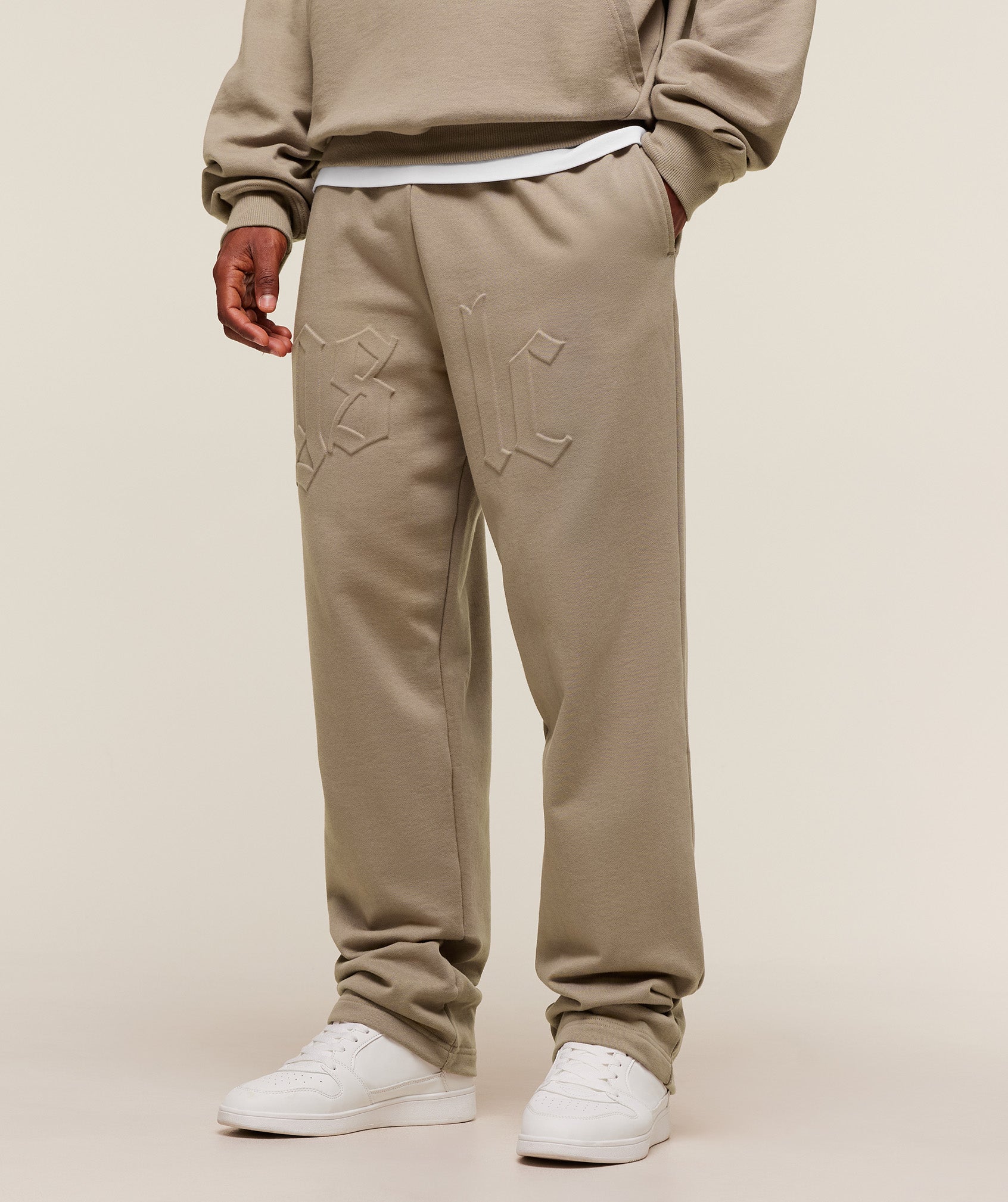 Gymshark Embossed Straight Leg Jogger - Lifestyle Brown