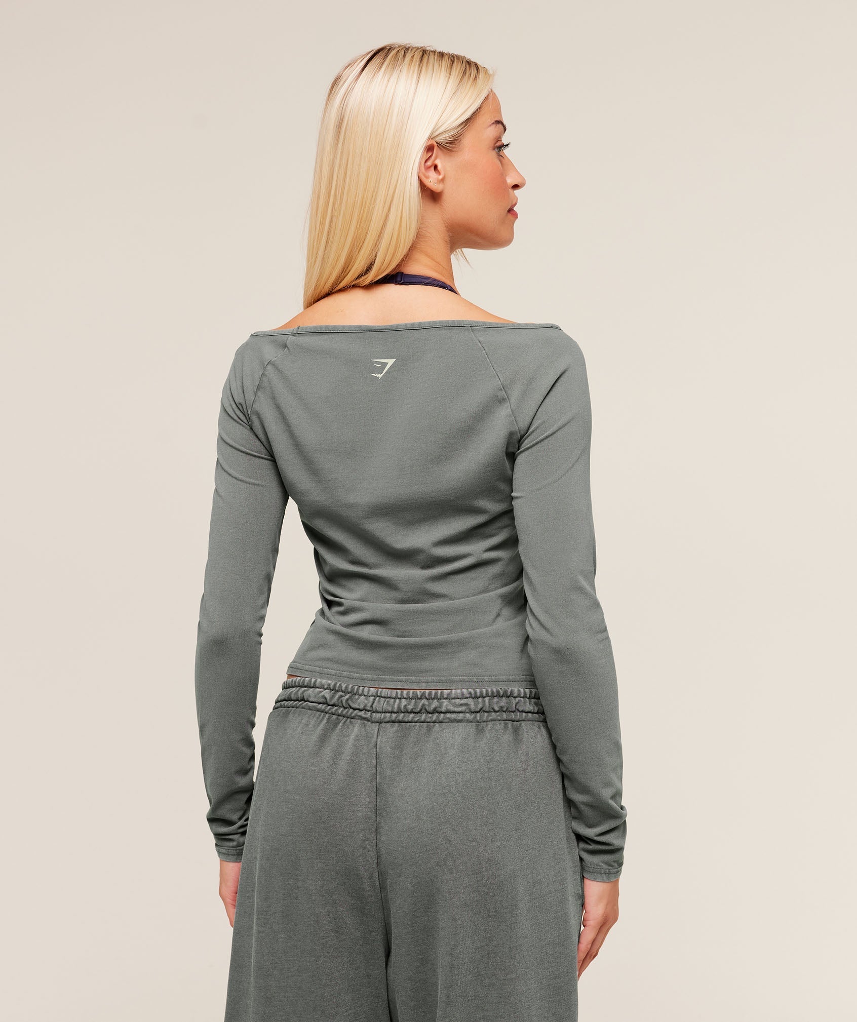 Gymshark Gymshark Lifting Club 2012 Graphic Long Sleeve Top - Slate Teal/Wash