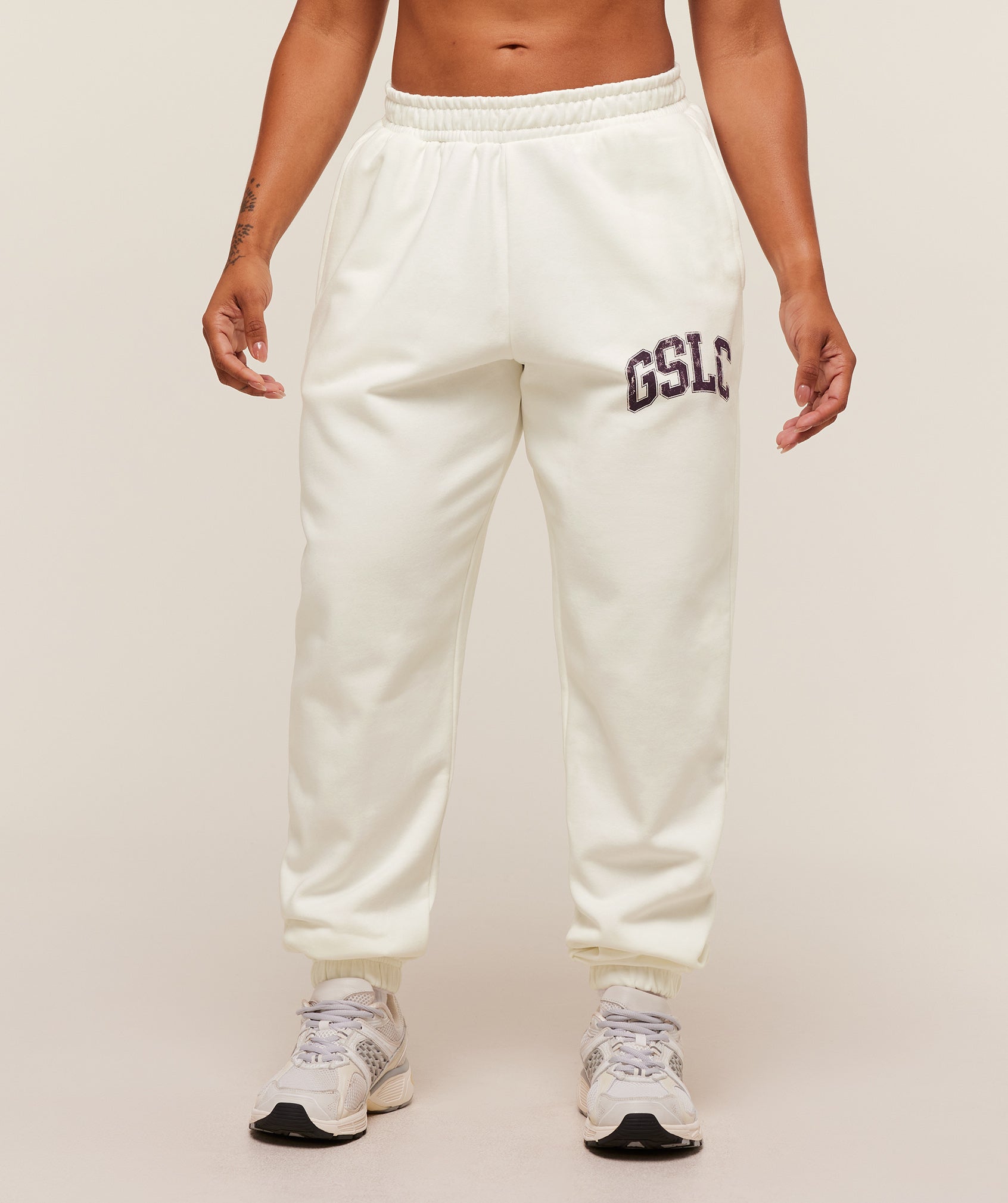 Gymshark GSLC Lifting Club Cuffed Joggers - Soft White