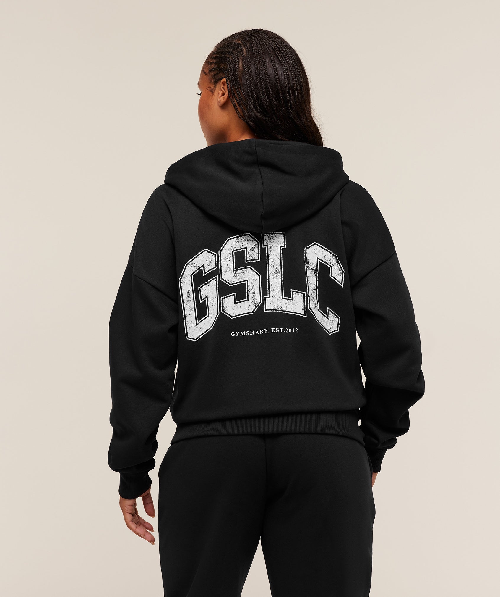 Gymshark GSLC Graphic Zip Up Hoodie - Black