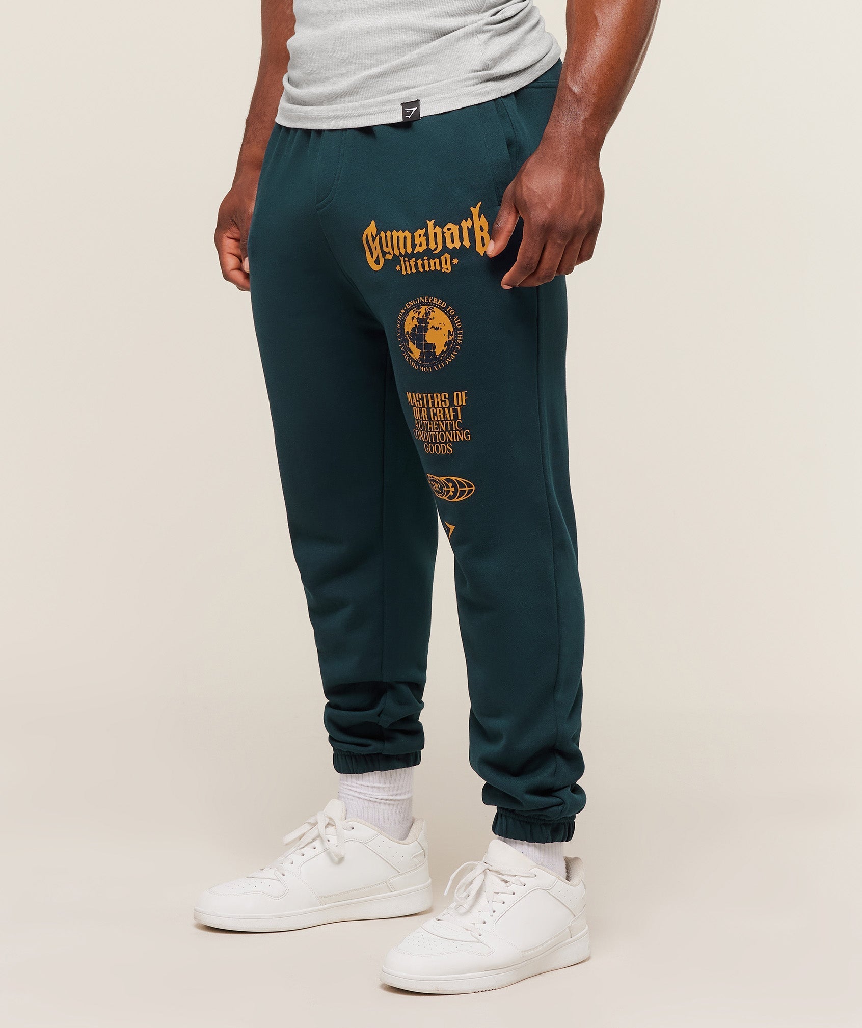 Gymshark Global Lifting Oversized Essential Joggers - Deep Petrol Blue