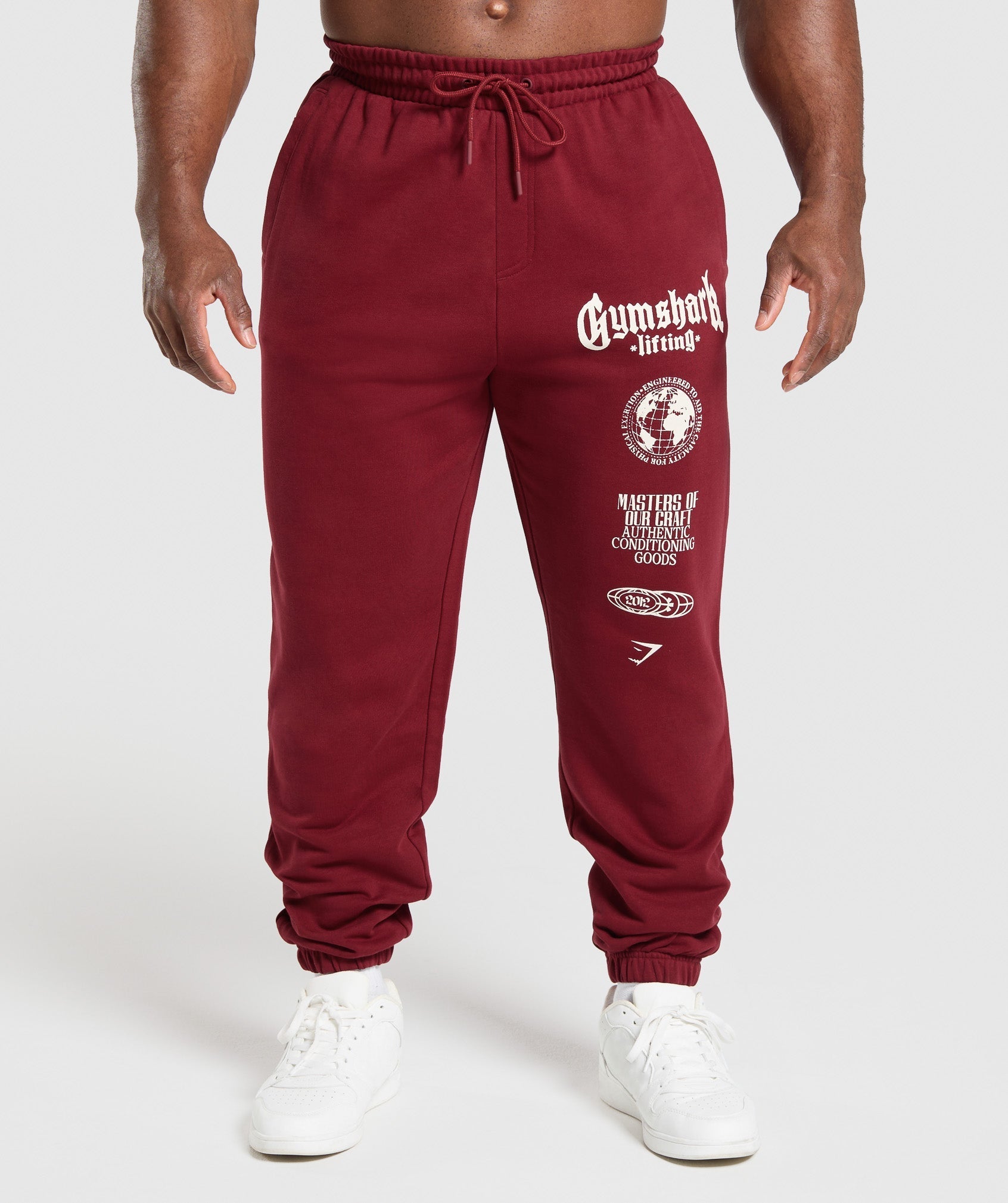 Gymshark Global Lifting Oversized Essential Joggers - Sets Red