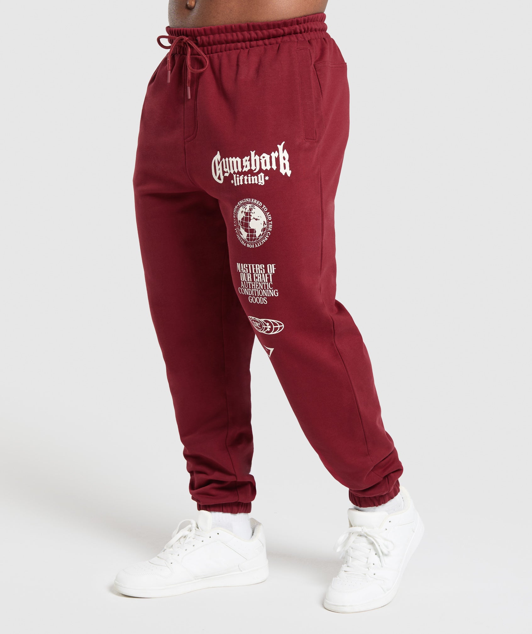 Gymshark Global Lifting Oversized Essential Joggers - Sets Red