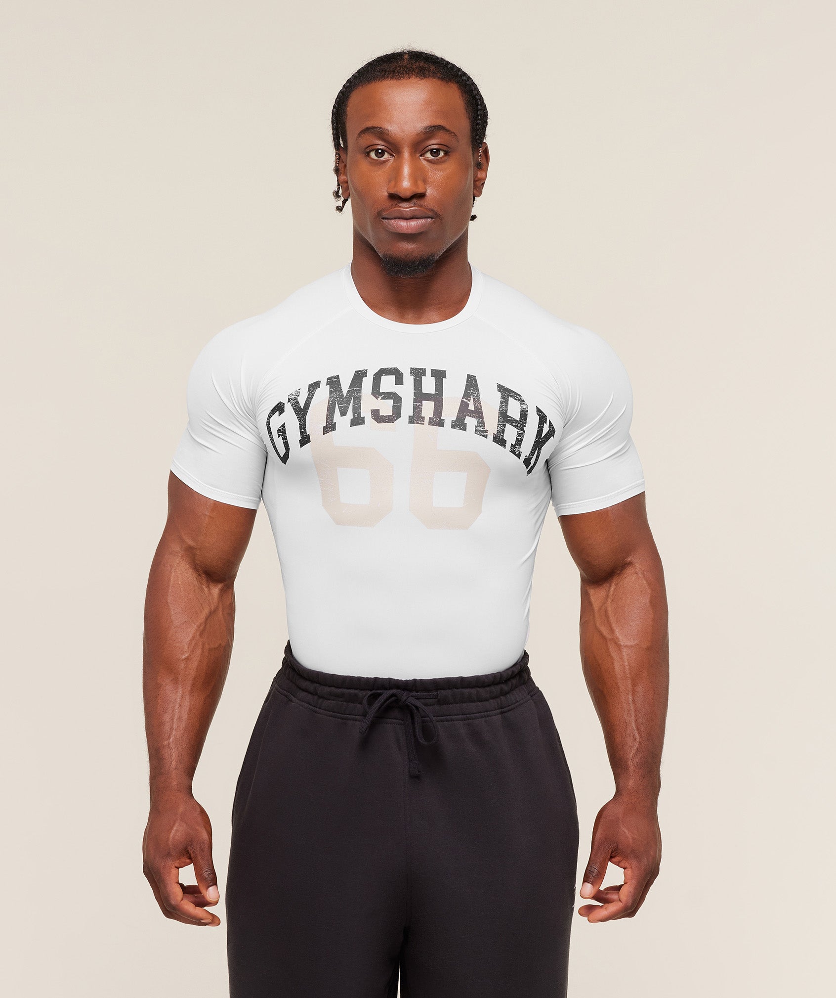 Gymshark Graphic Baselayer T-Shirt - White