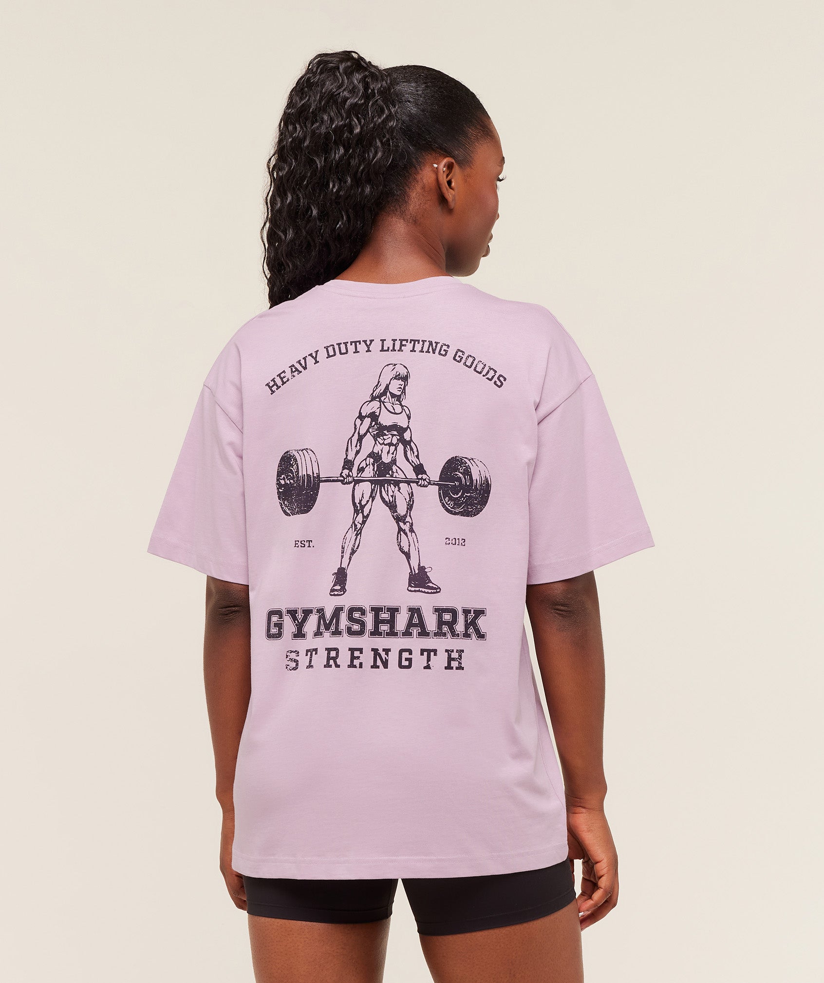 Gymshark Gymshark Strength Graphic T-Shirt - Warm Lilac