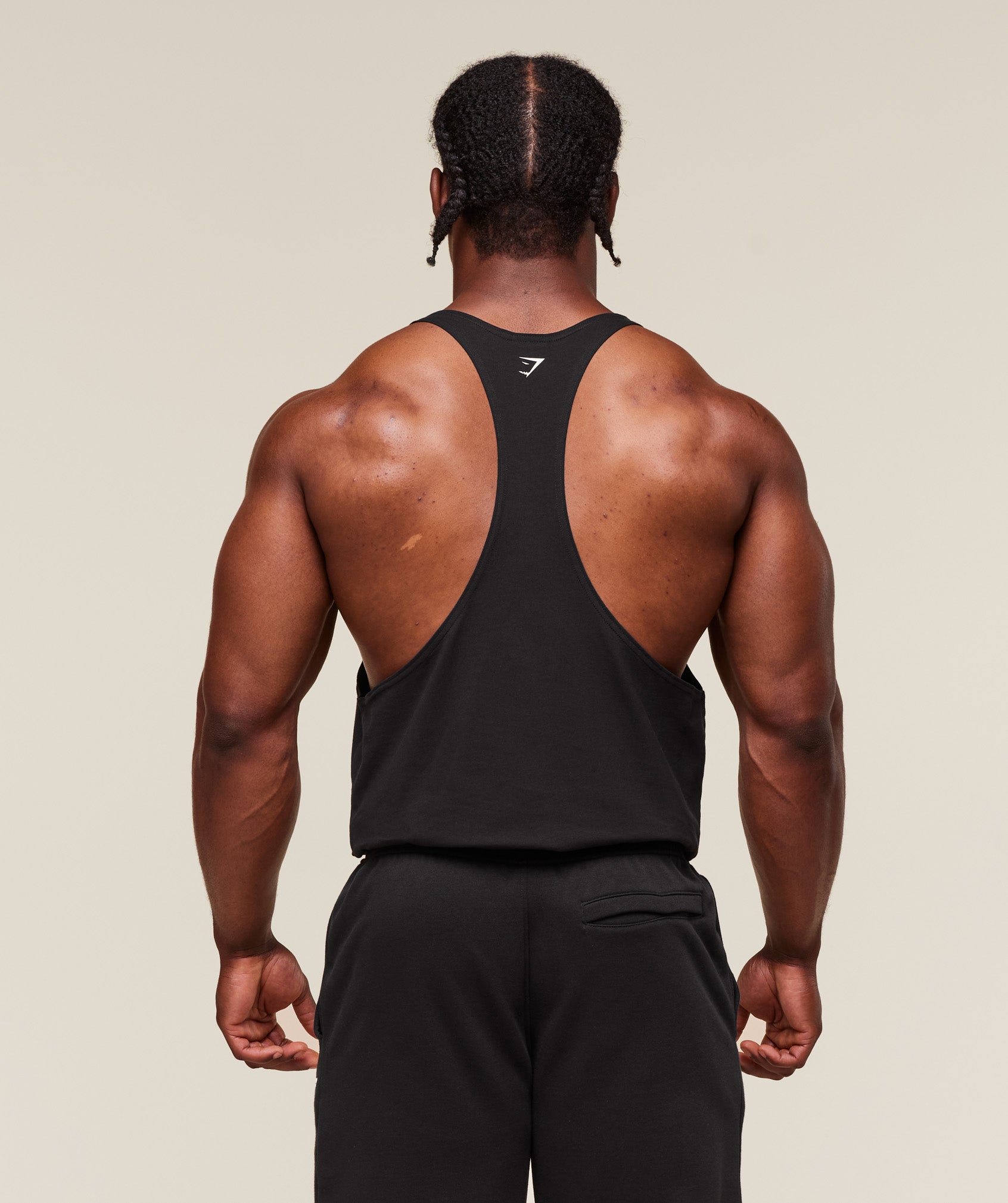 Gymshark Double Bicep Stringer - Black