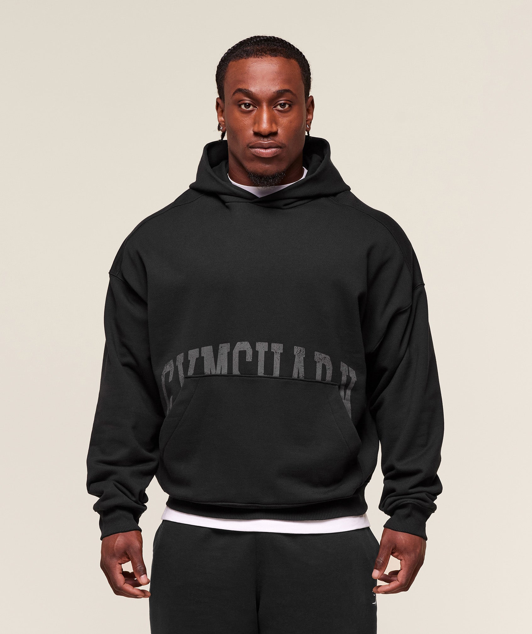 Gymshark Pocket Graphic Hoodie - Black