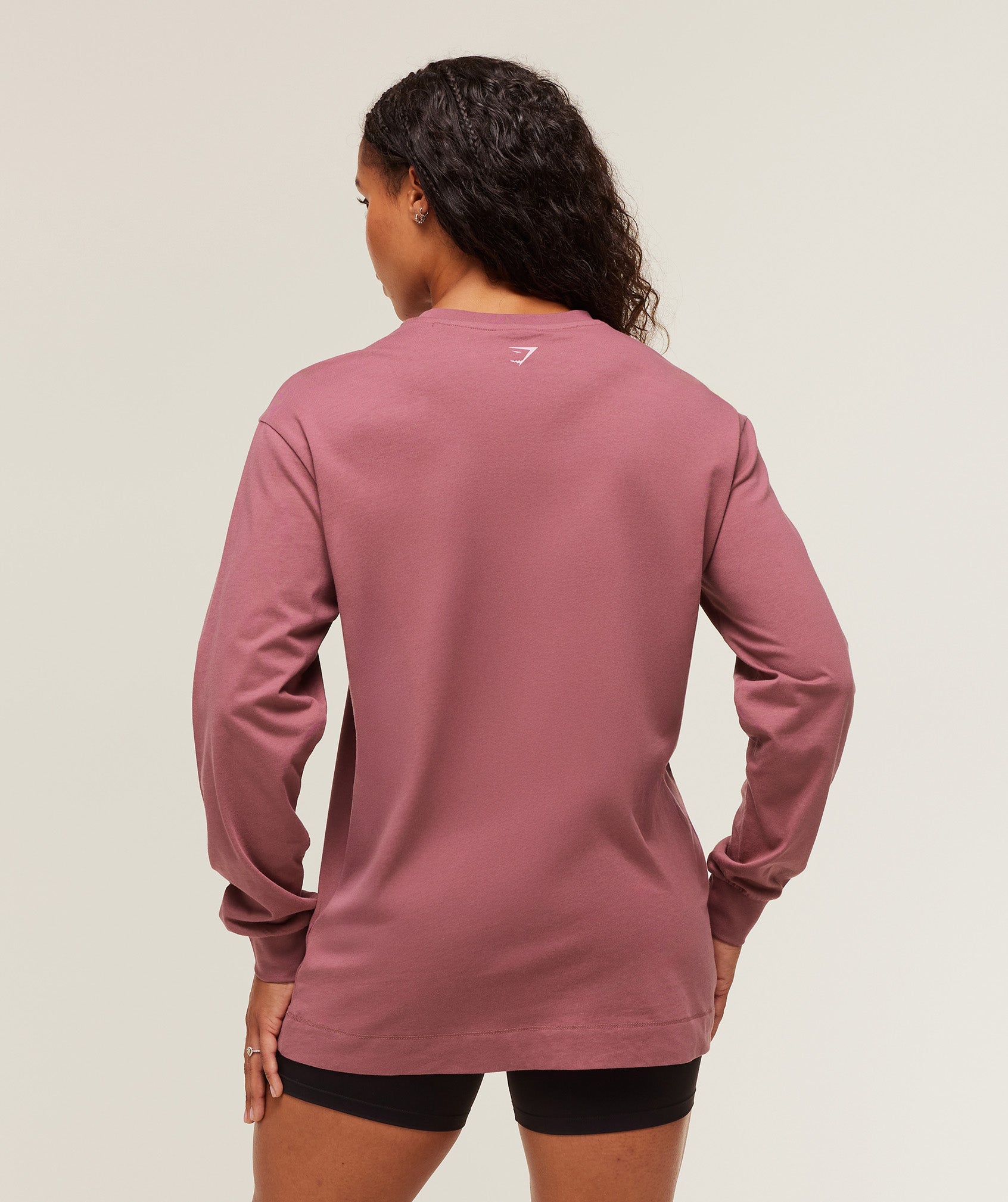 Gymshark Lifting Club Graphic Oversized Long Sleeve T-Shirt - Reset Pink