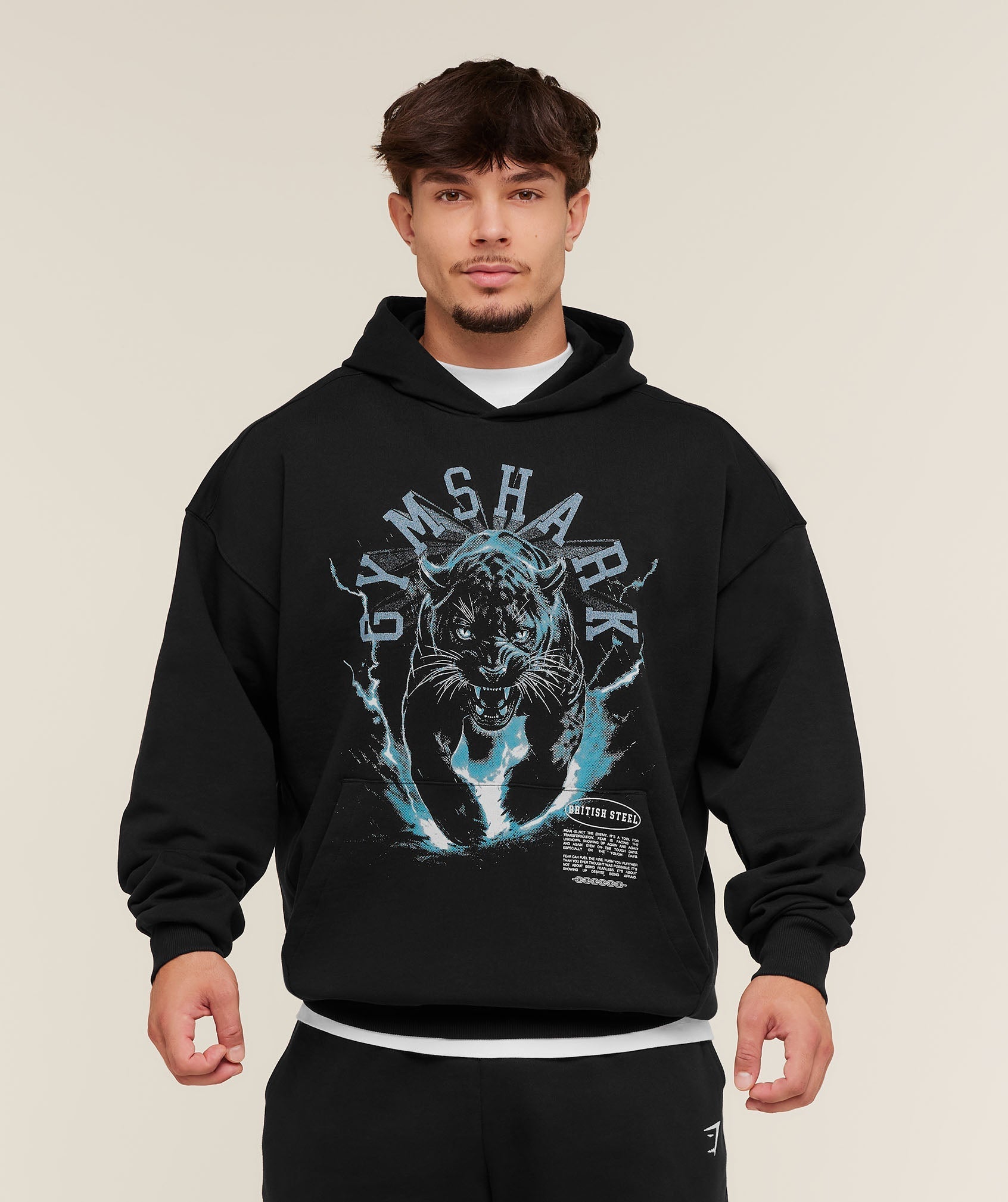 Gymshark Panther Graphic Hoodie - Black