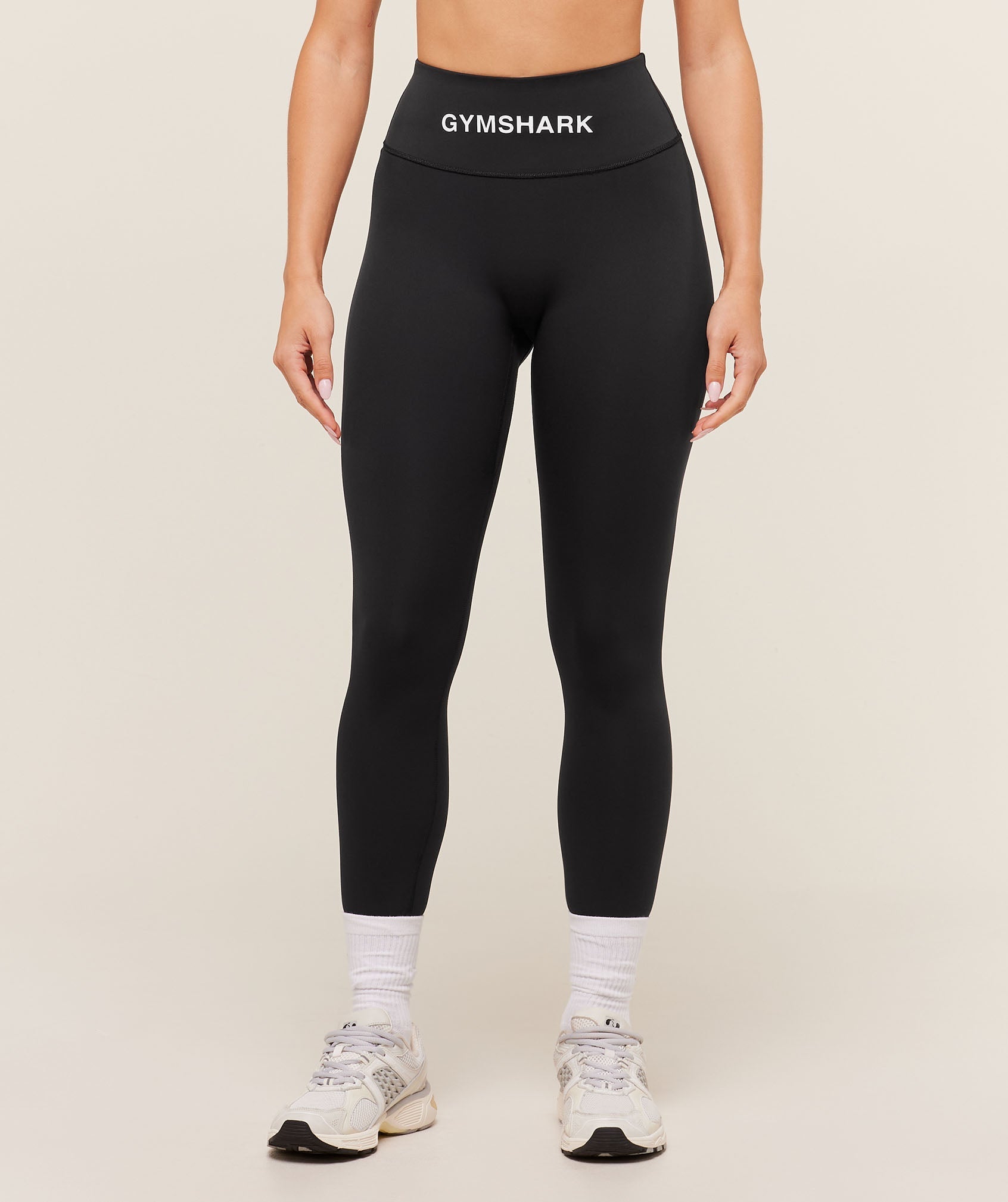 Gymshark Wordmark Waistband Leggings - Black