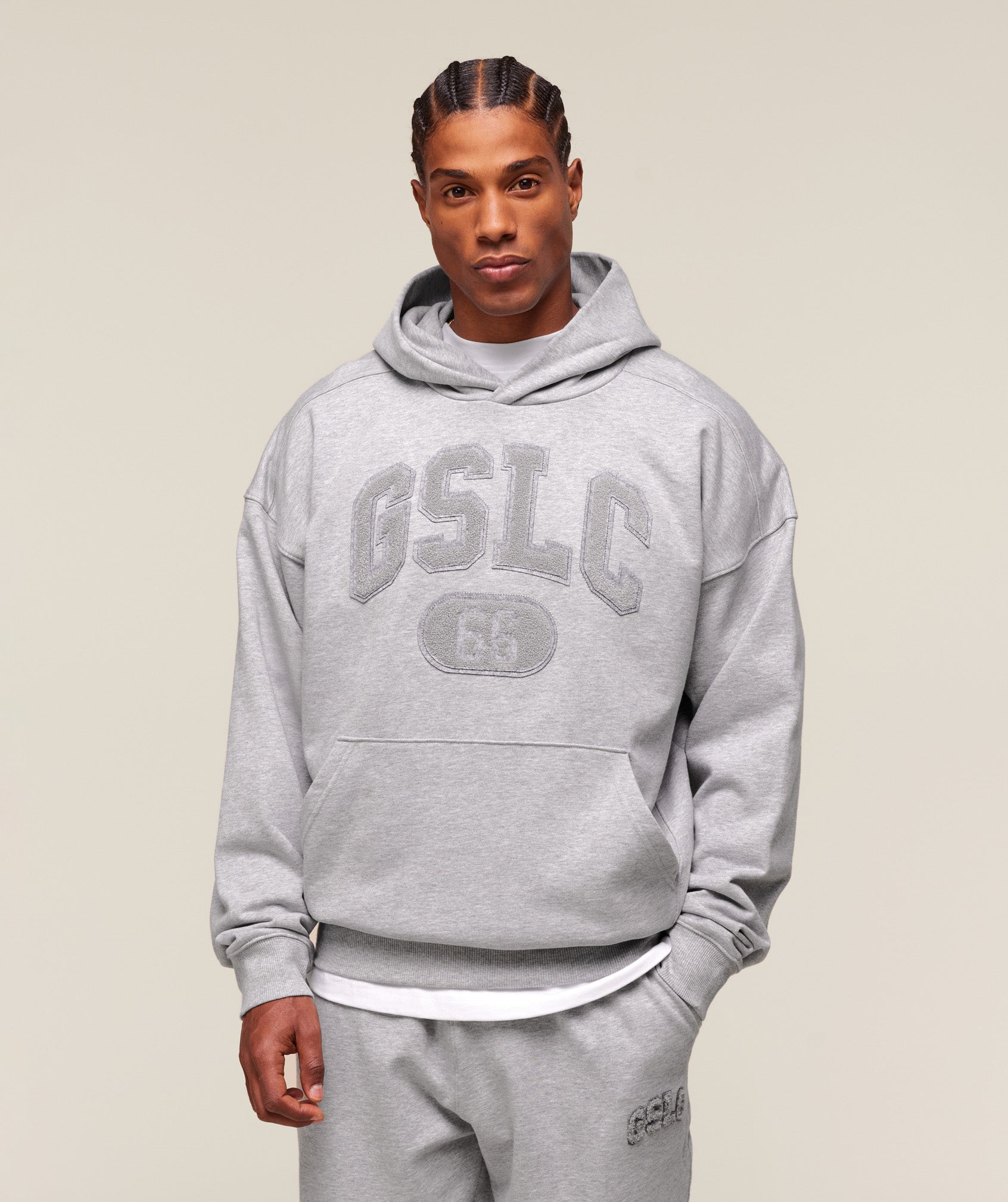 Gymshark GSLC Hoodie - Light Grey Core Marl