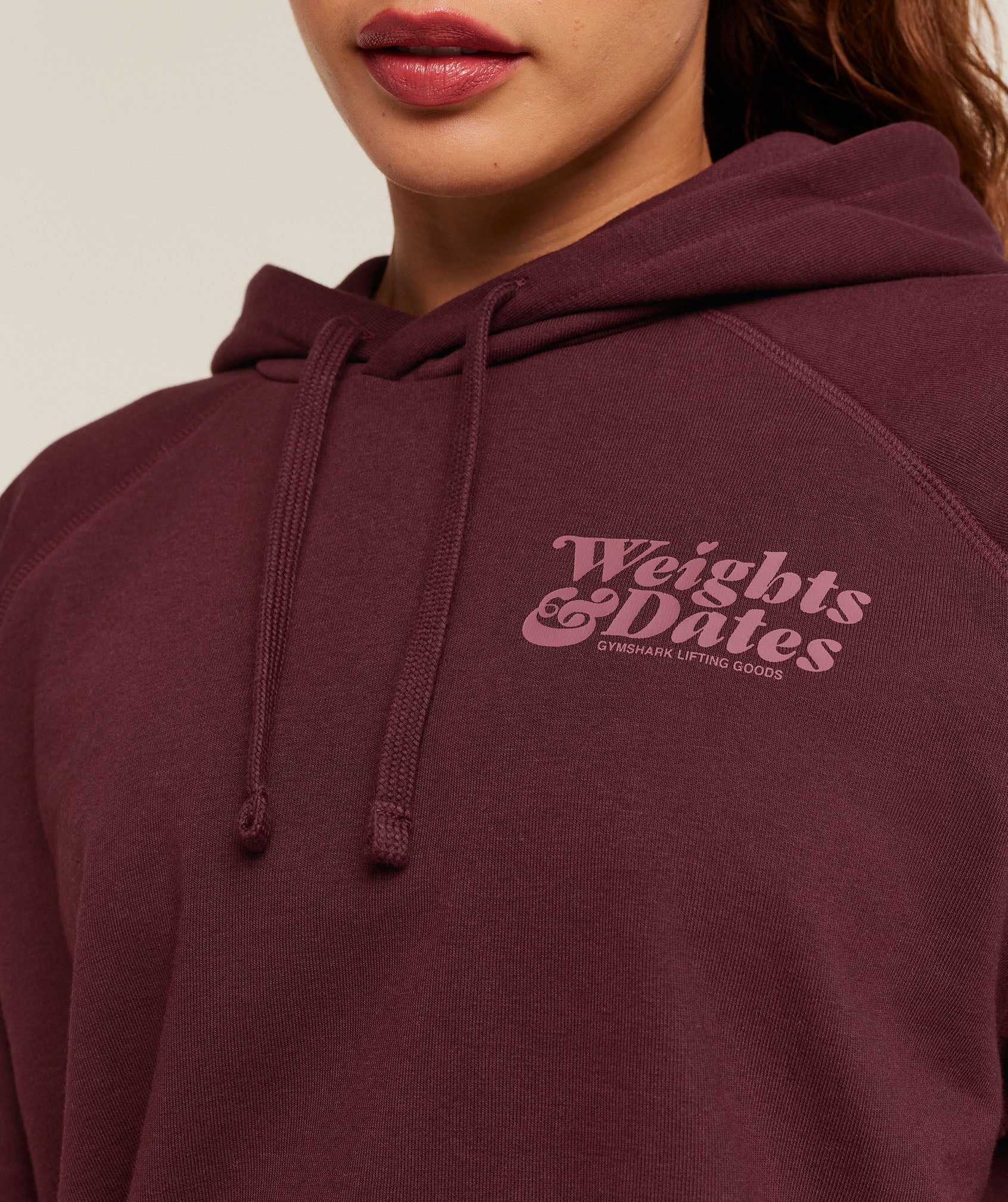 Gymshark Valentines Graphic Hoodie - GS Rich Maroon