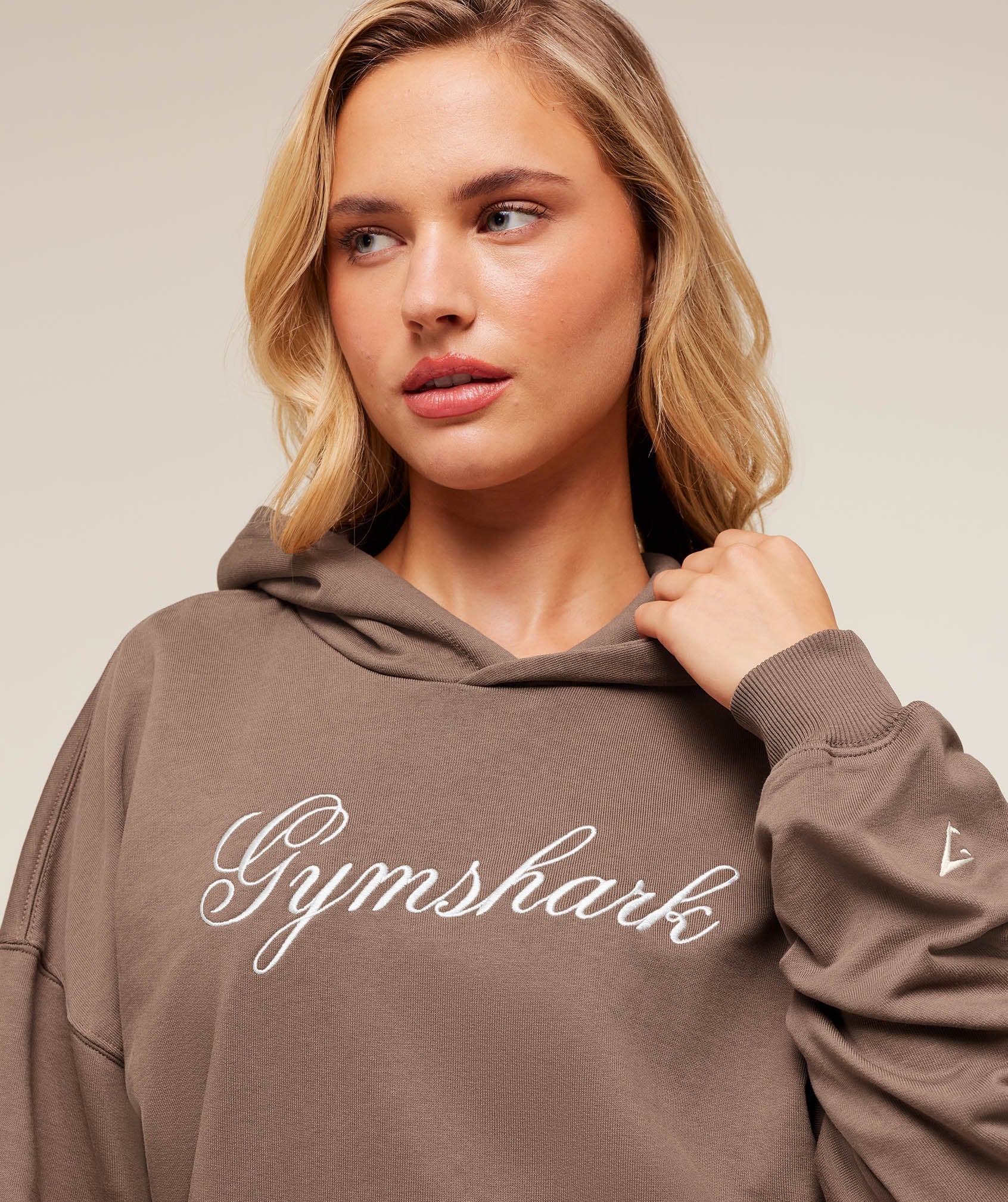 Gymshark All Seasons Graphic Hoodie - Soft Brown