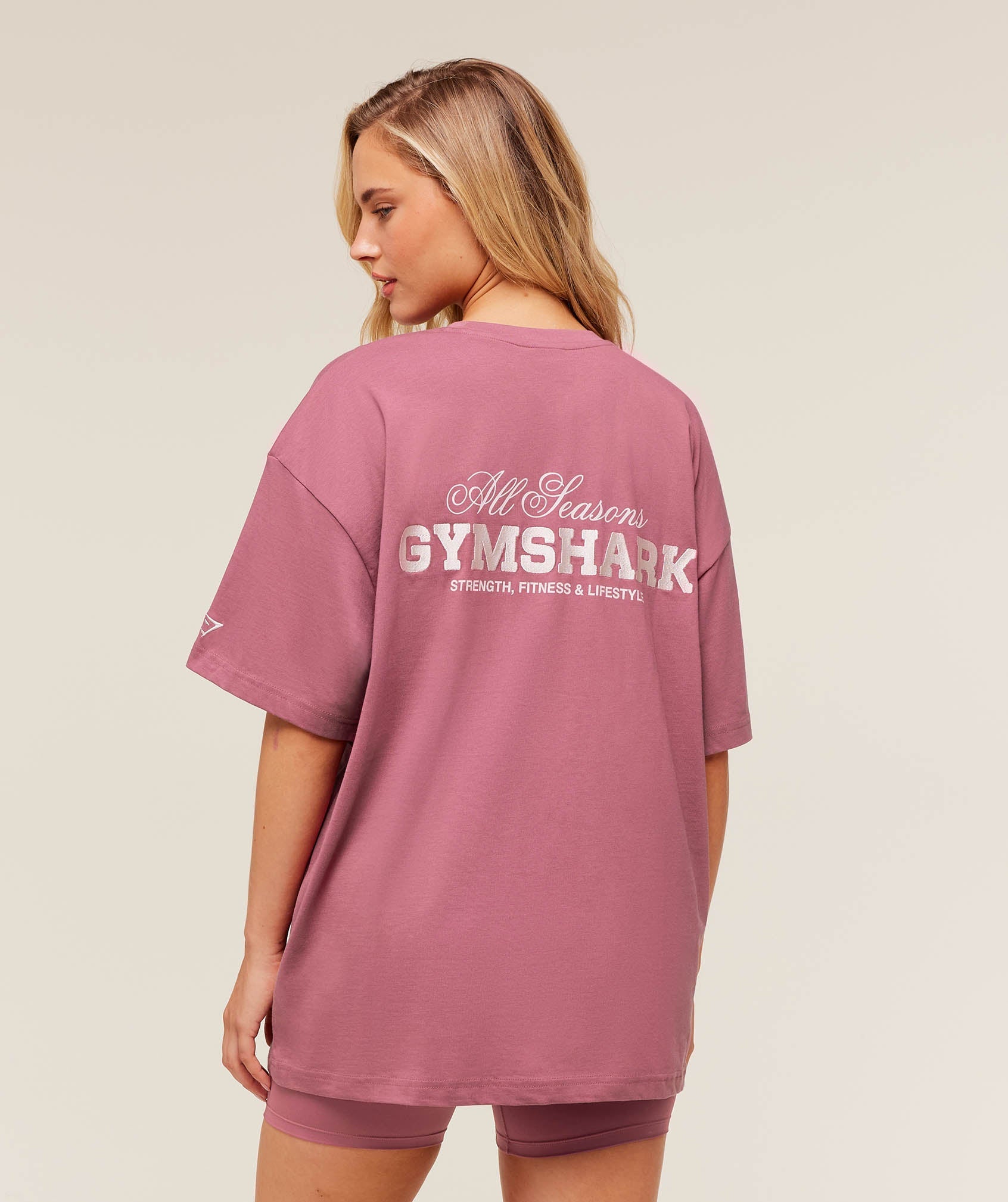Gymshark All Seasons Graphic Short Sleeve T-Shirt - Reset Pink