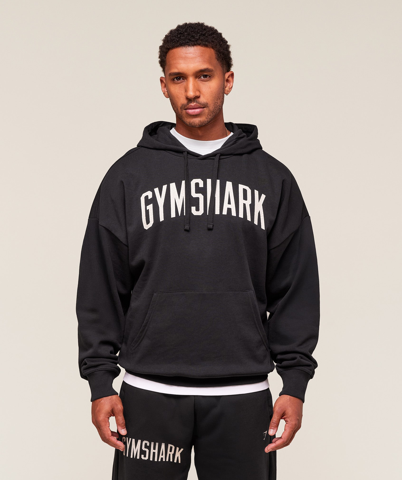 Gymshark Worn Graphic Hoodie - Black