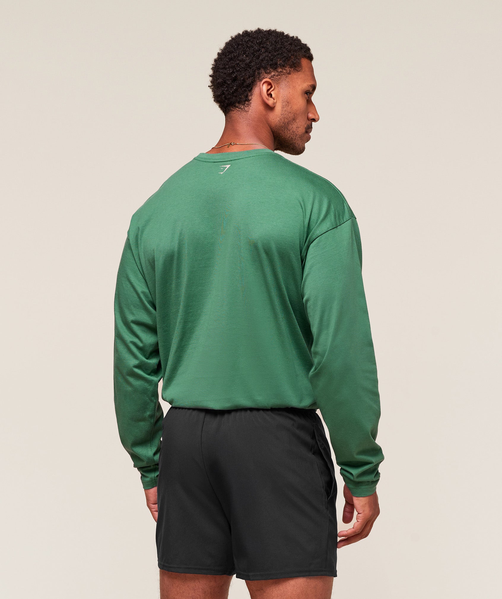 Gymshark Worn Graphic Long Sleeve T-Shirt - Lift Green