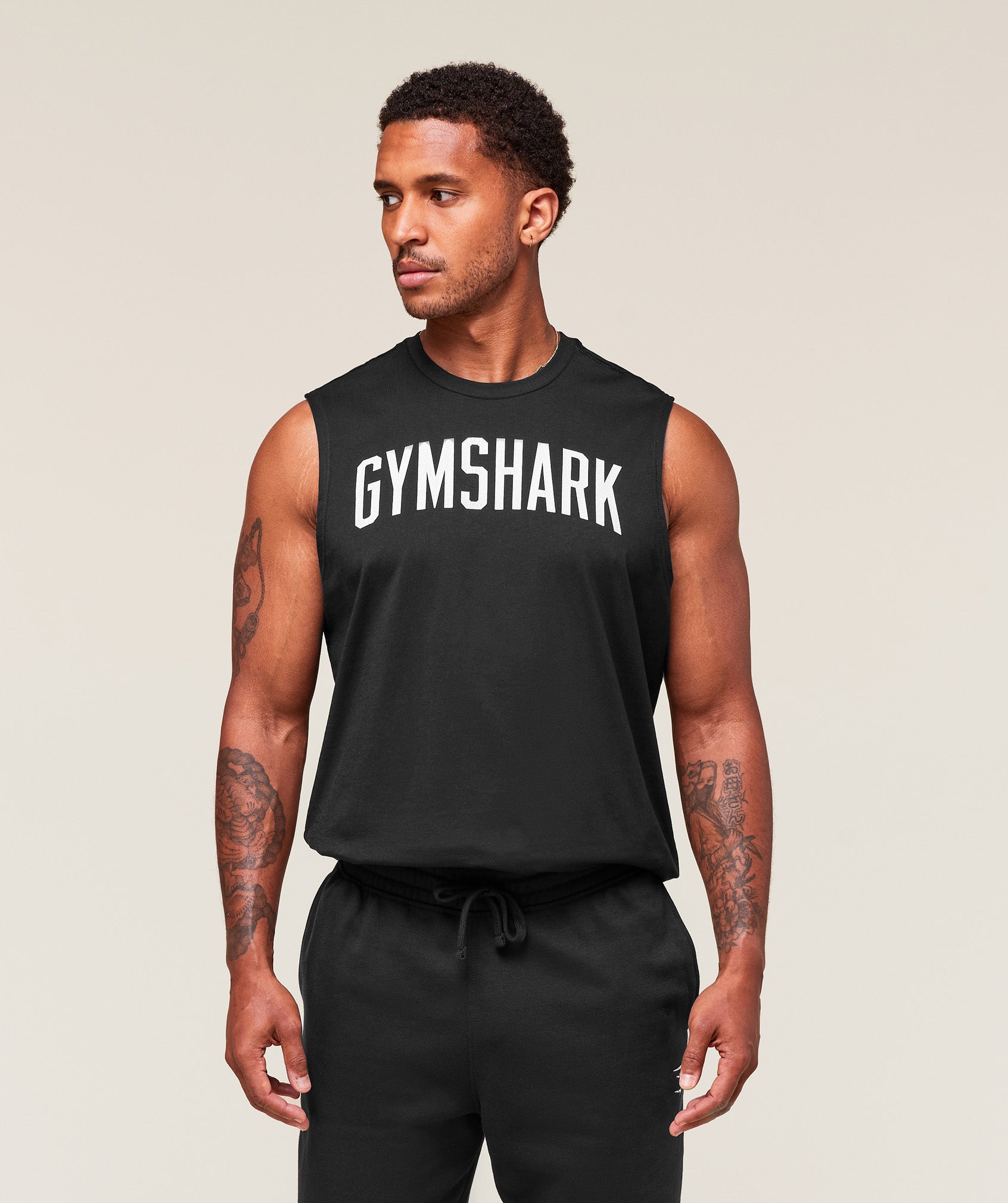 Gymshark Worn Graphic Tank - Black