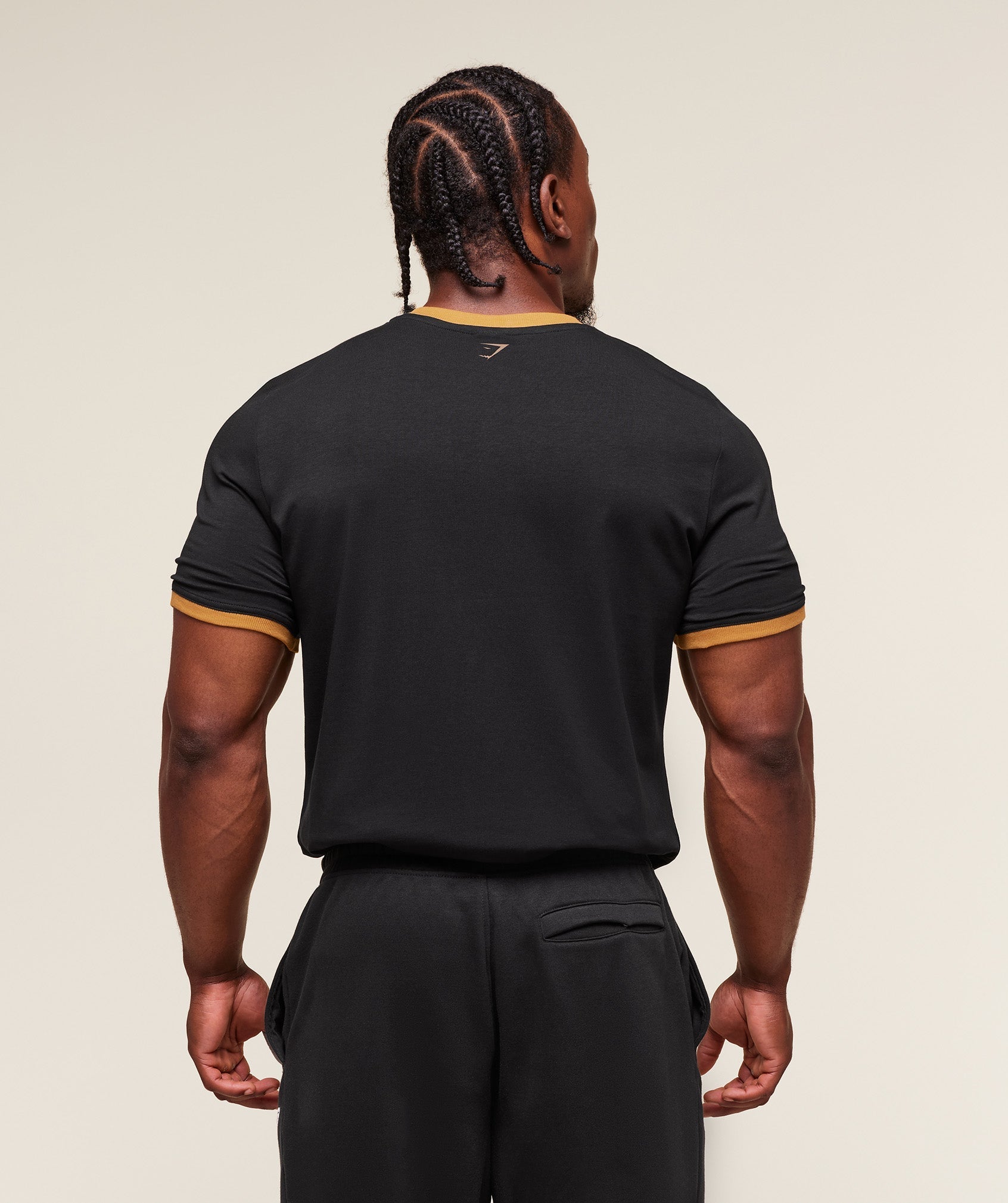 Gymshark XXL Strength Dept Ringer T-Shirt - Black