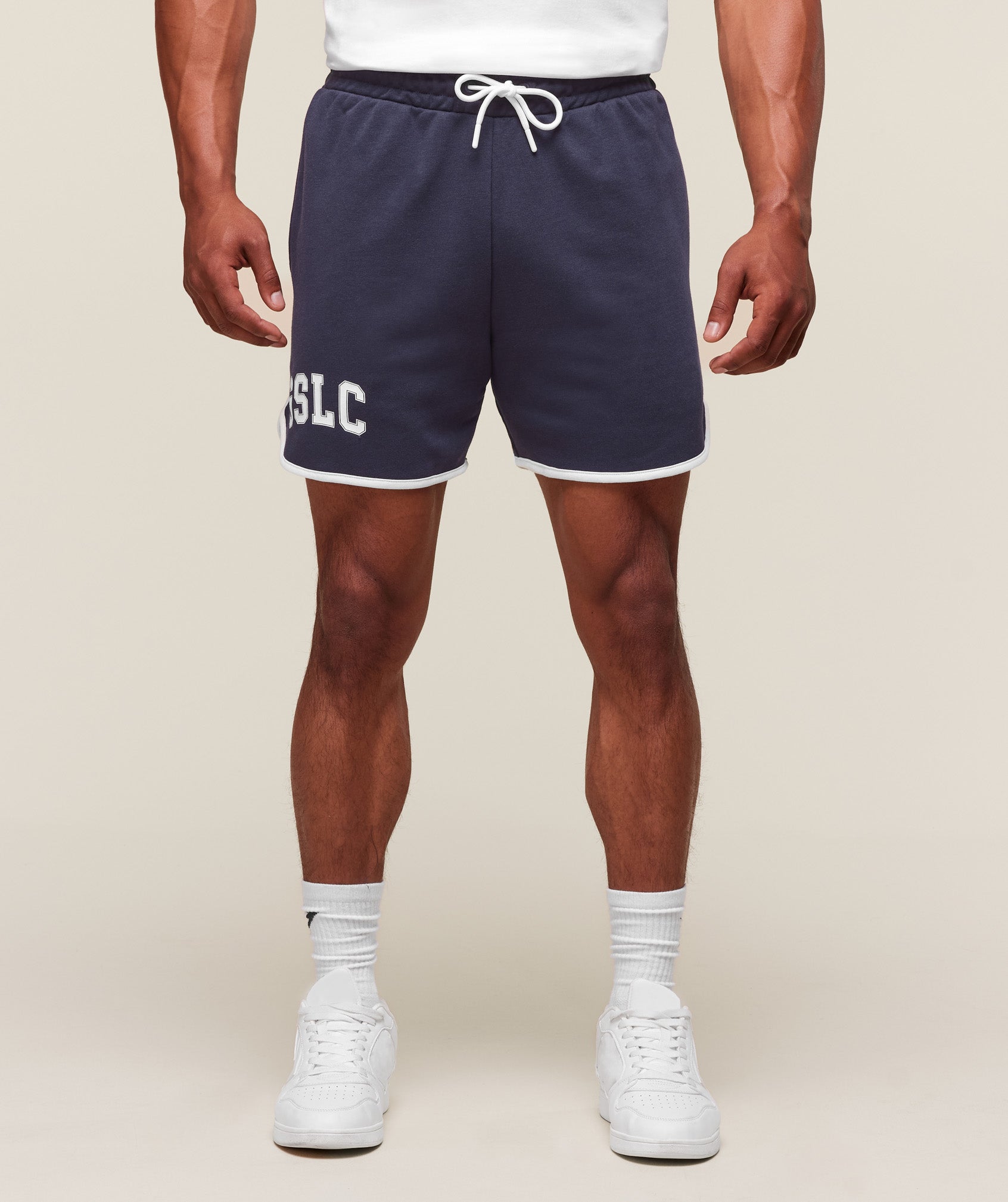 Gymshark GSLC Contrast 5" Shorts - Heavy Blue/Soft White