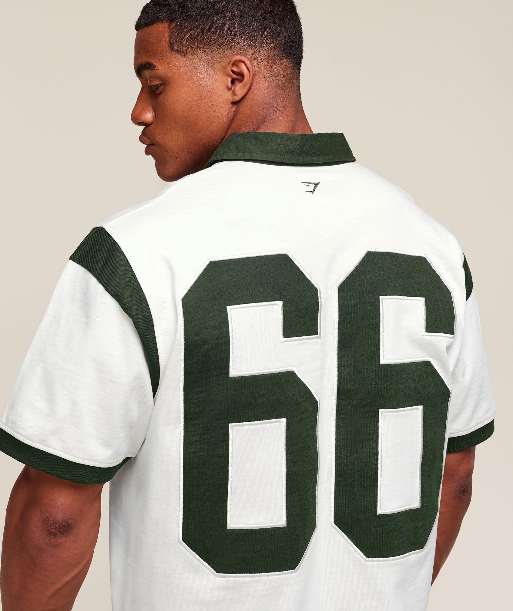 Gymshark GSLC Retro Polo Shirt - Trail Green/Soft White