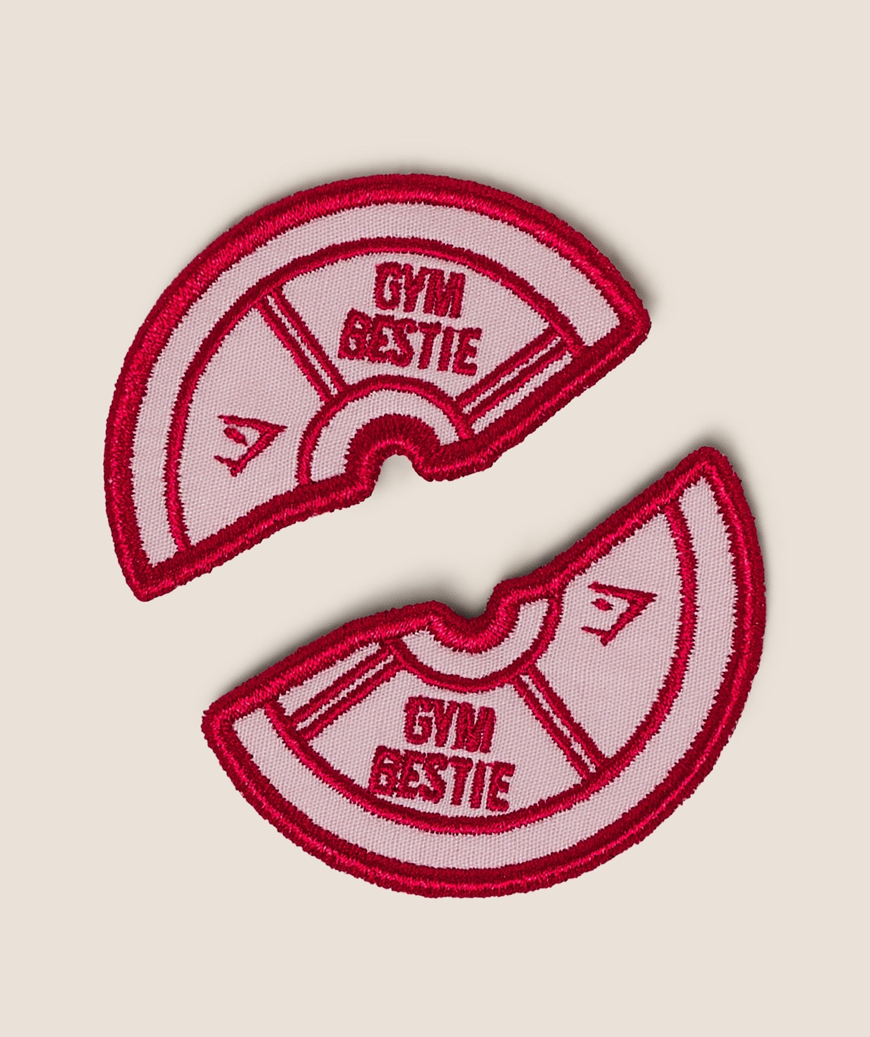 Gymshark Gym Besties Patches - GS Cloud Pink/GS Carmine Red