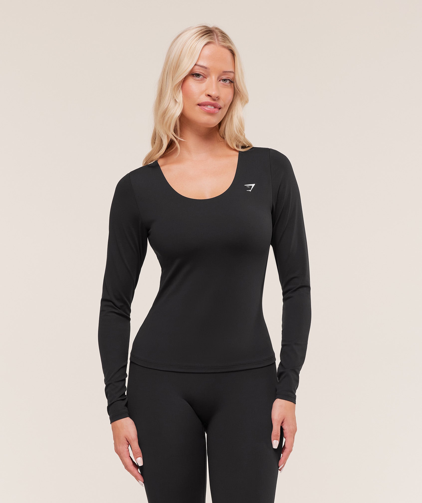 Gymshark Twist Back Long Sleeve Top - Black