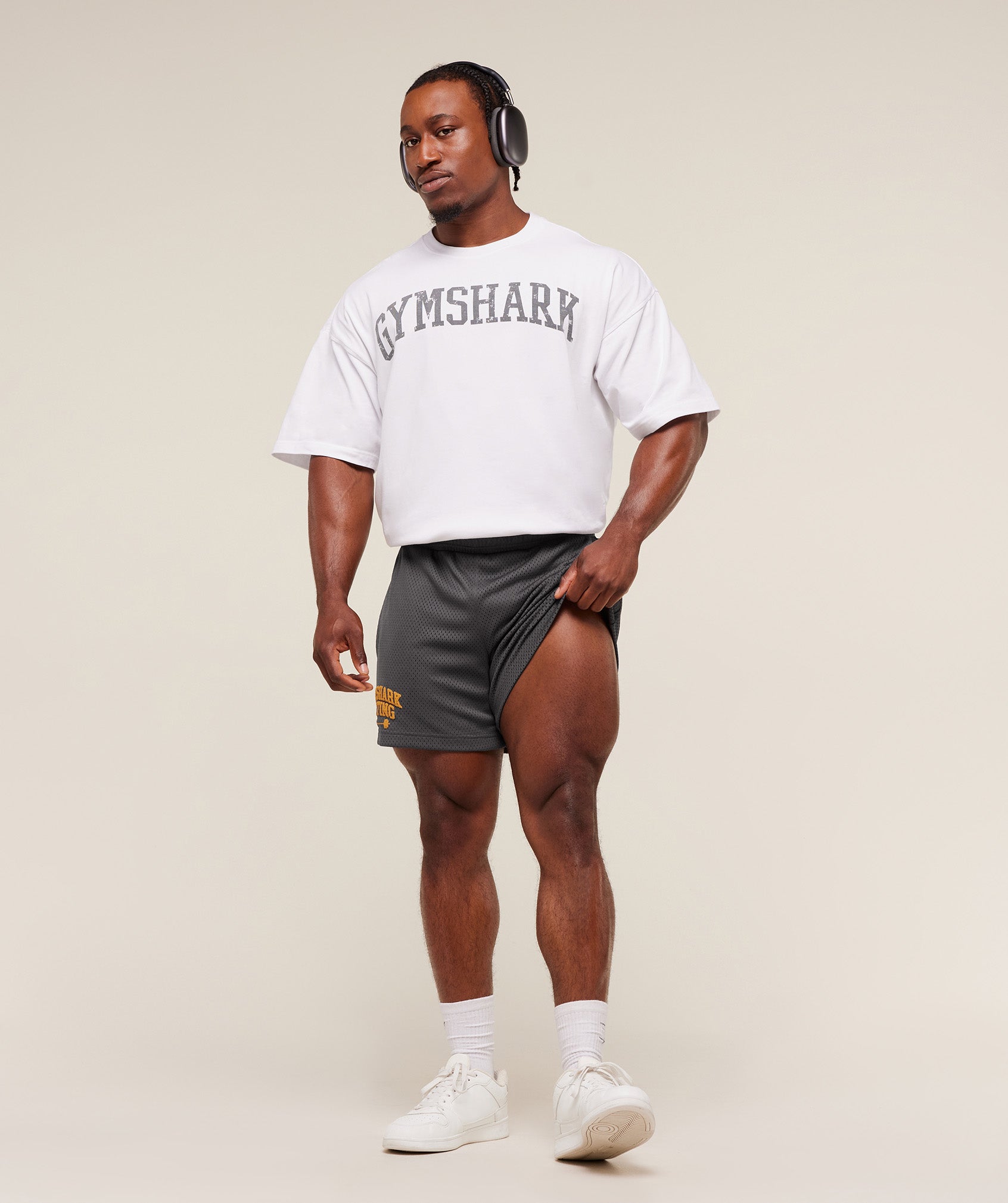 Gymshark Gymshark Lifting Barbell Mesh 5" Short - Onyx Grey