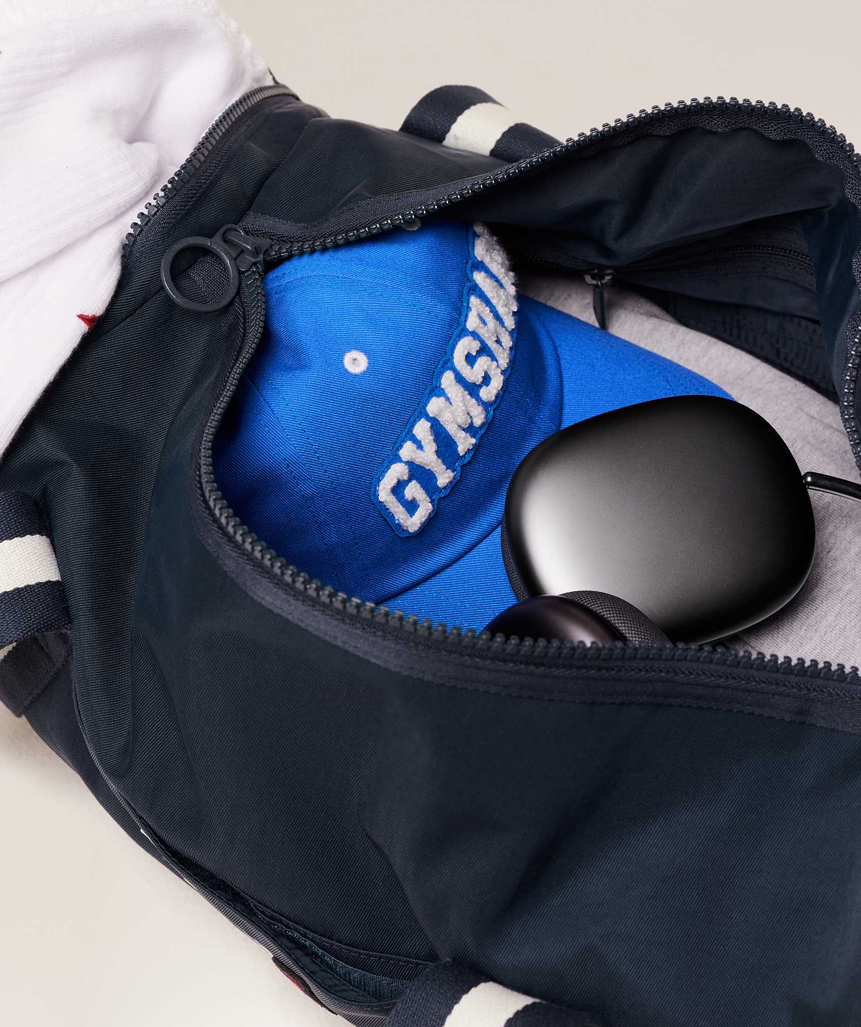 Gymshark x Analis Duffle Bag - Midnight Blue/Soft White