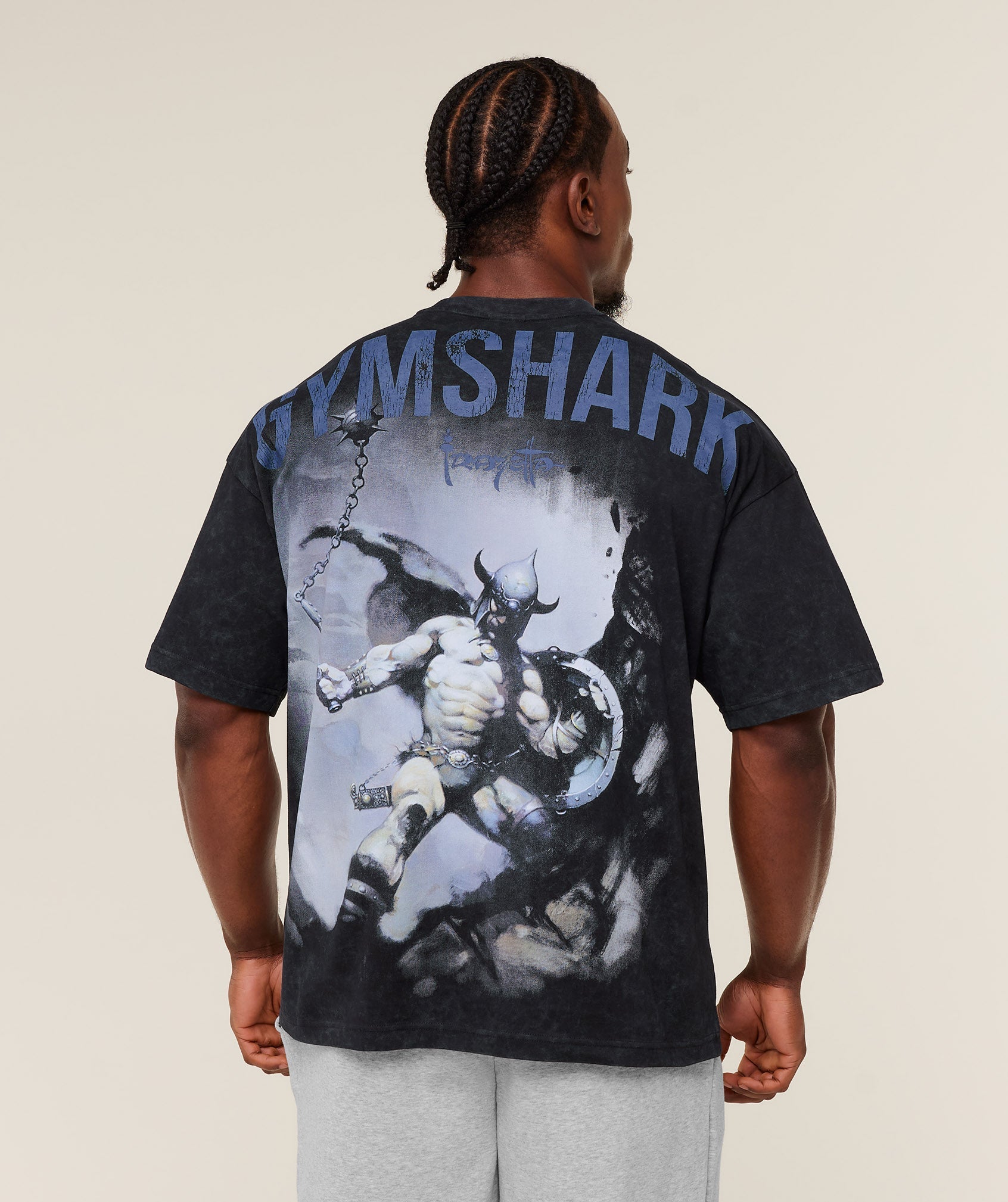 Gymshark Power x Frazetta Graphic T-Shirt - Black