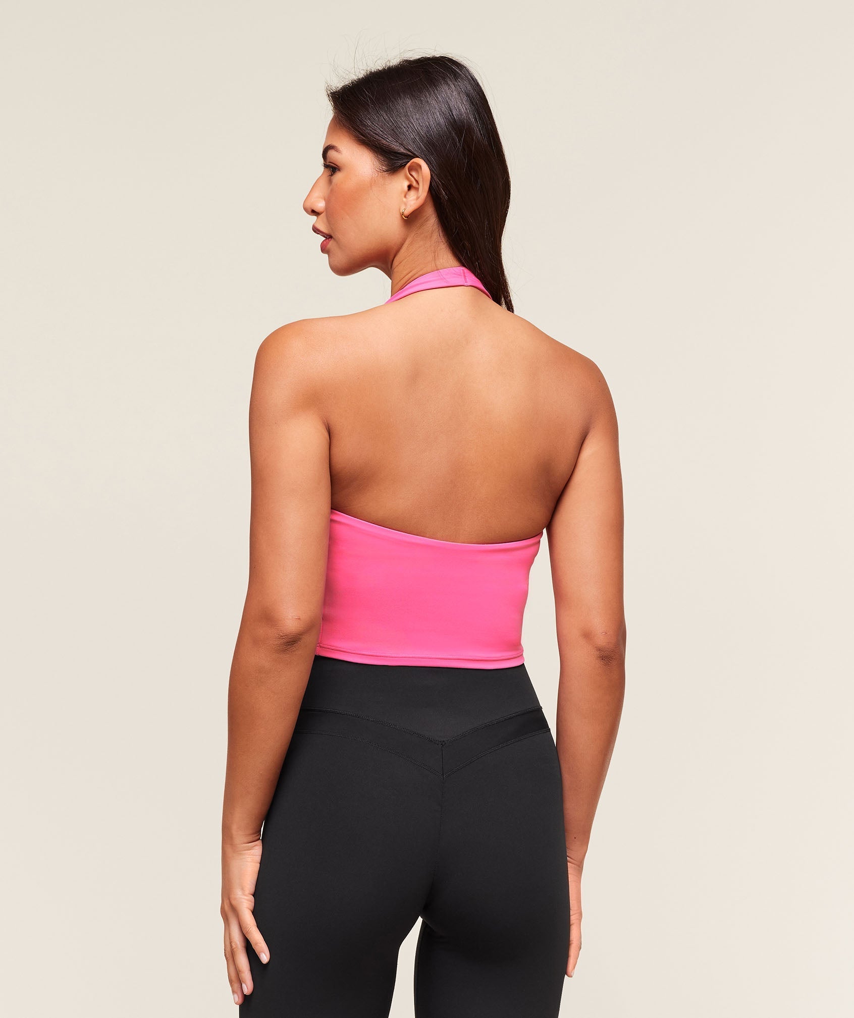 Gymshark Halter Neck Cami with Shelf - Energy Pink