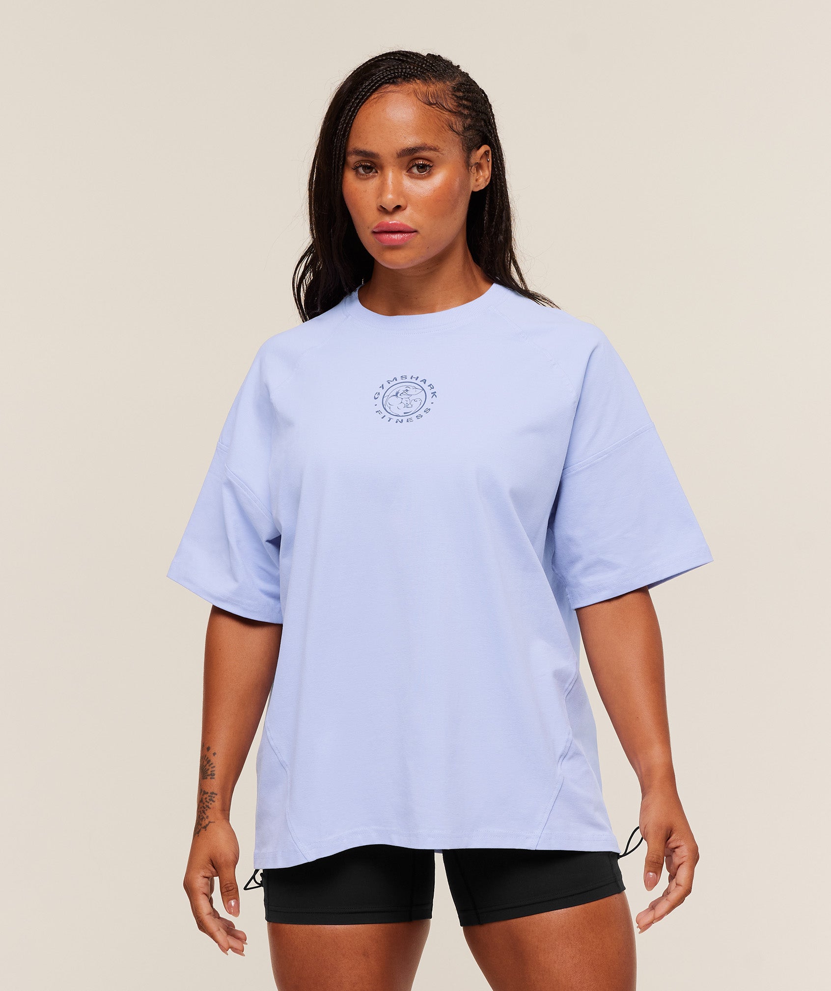 Gymshark Legacy Logo Oversized T-Shirt - Peri Blue