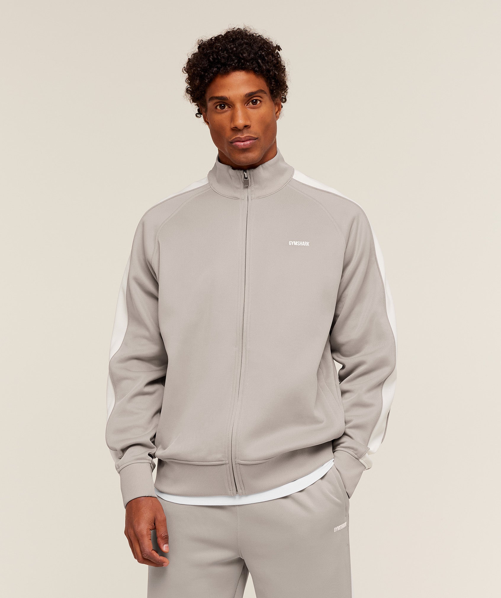 Gymshark Tricot Track Jacket - Mushroom Grey