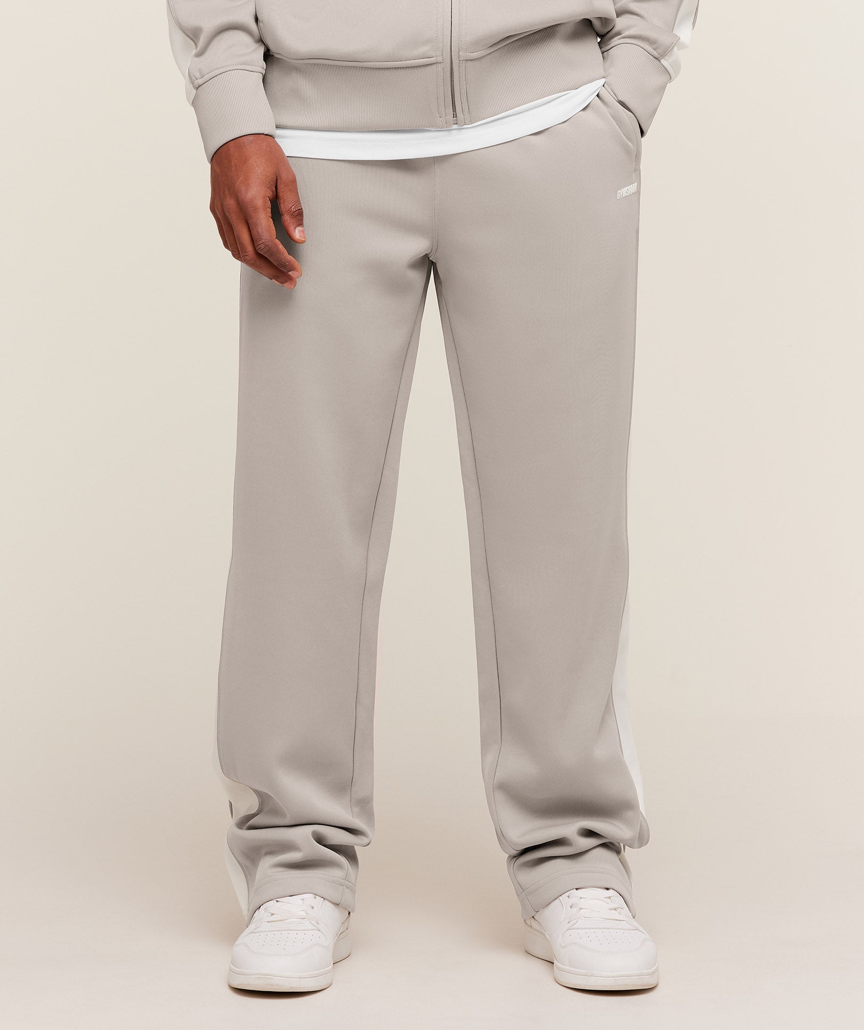 Gymshark Tricot Track Pants - Mushroom Grey
