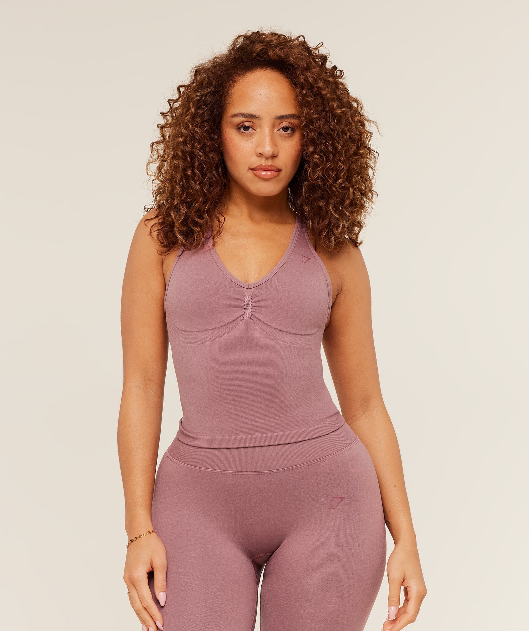 Gymshark Lift Seamless Tank with Shelf - Calm Pink